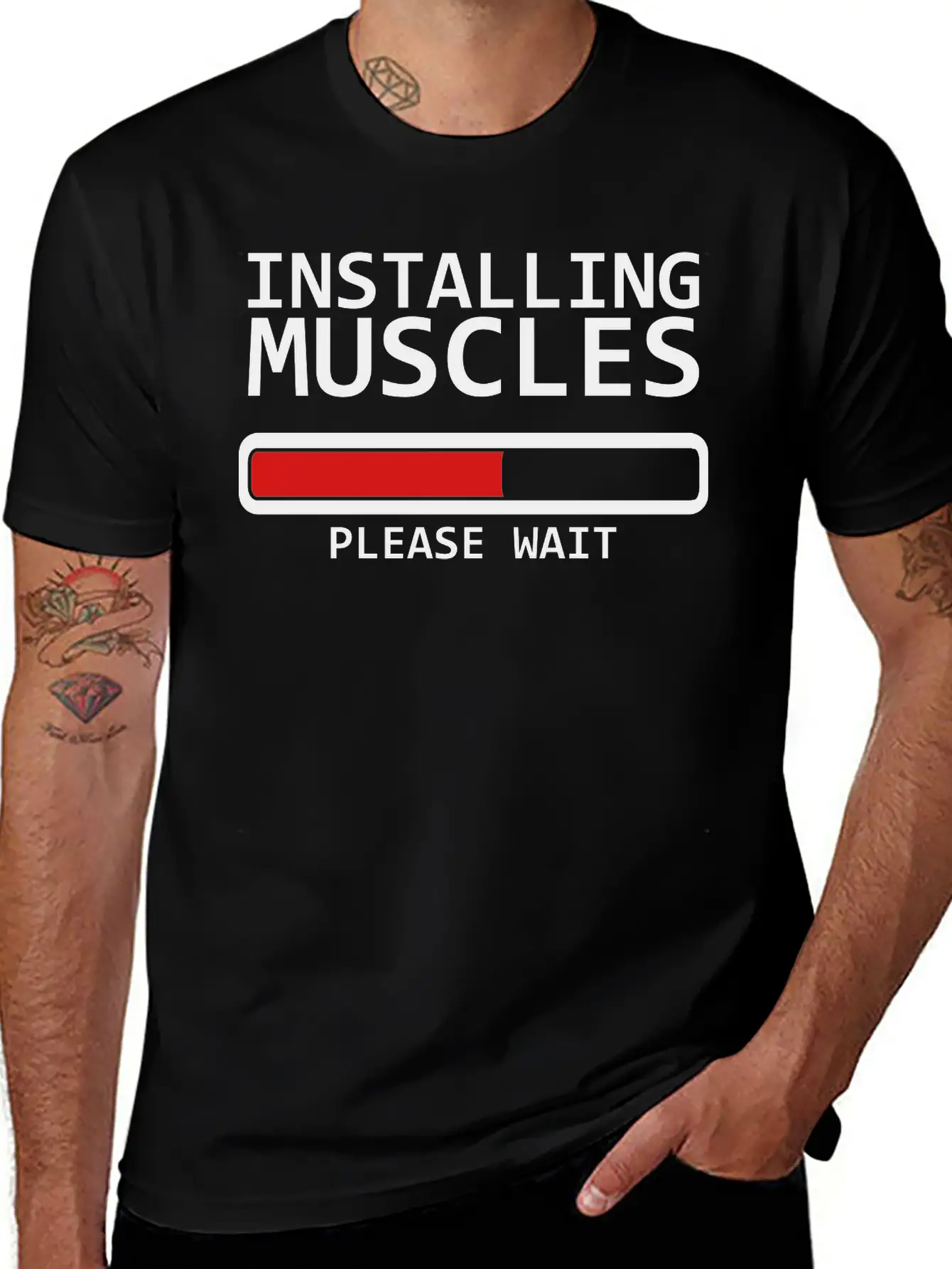 Installing Muscles Unisex Casual T-Shirt – Clean Design For Daily Comfort