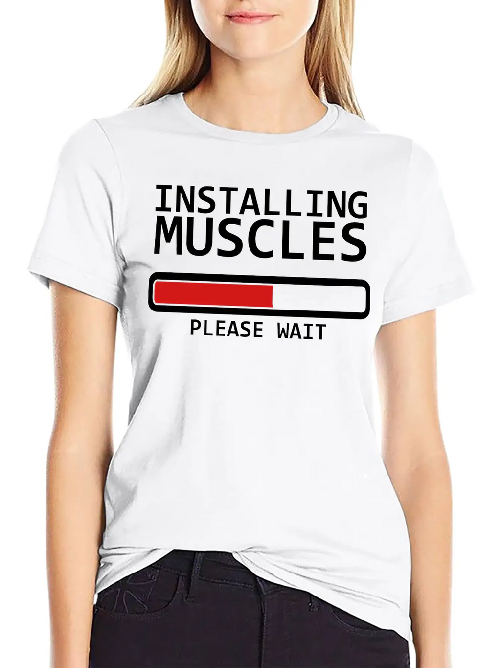 Installing Muscles Unisex Casual T-Shirt – Clean Design For Daily Comfort