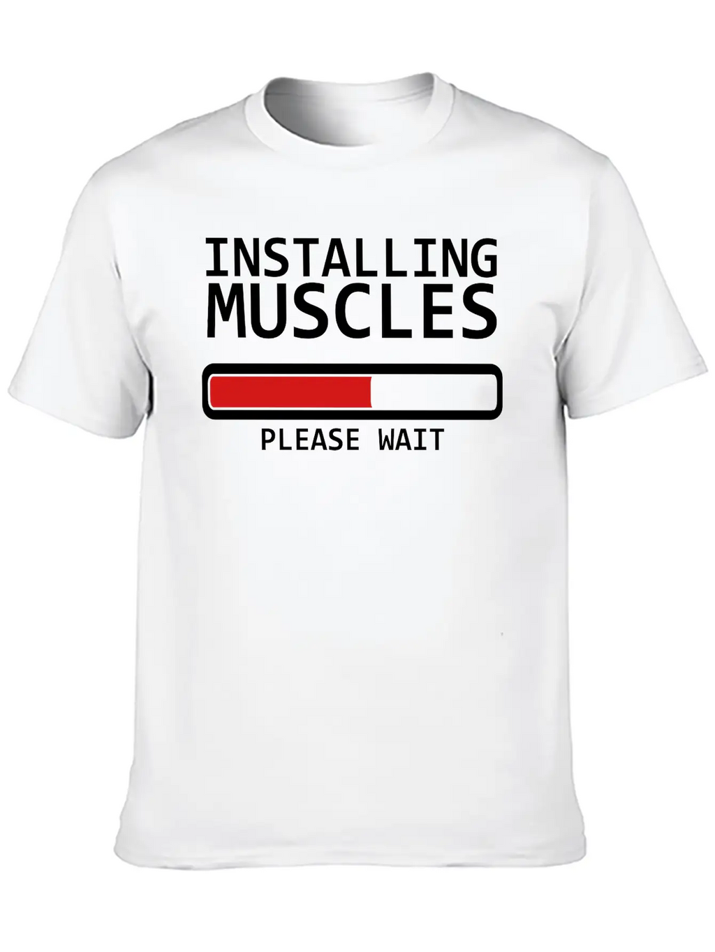 Installing Muscles Unisex Casual T-Shirt – Clean Design For Daily Comfort