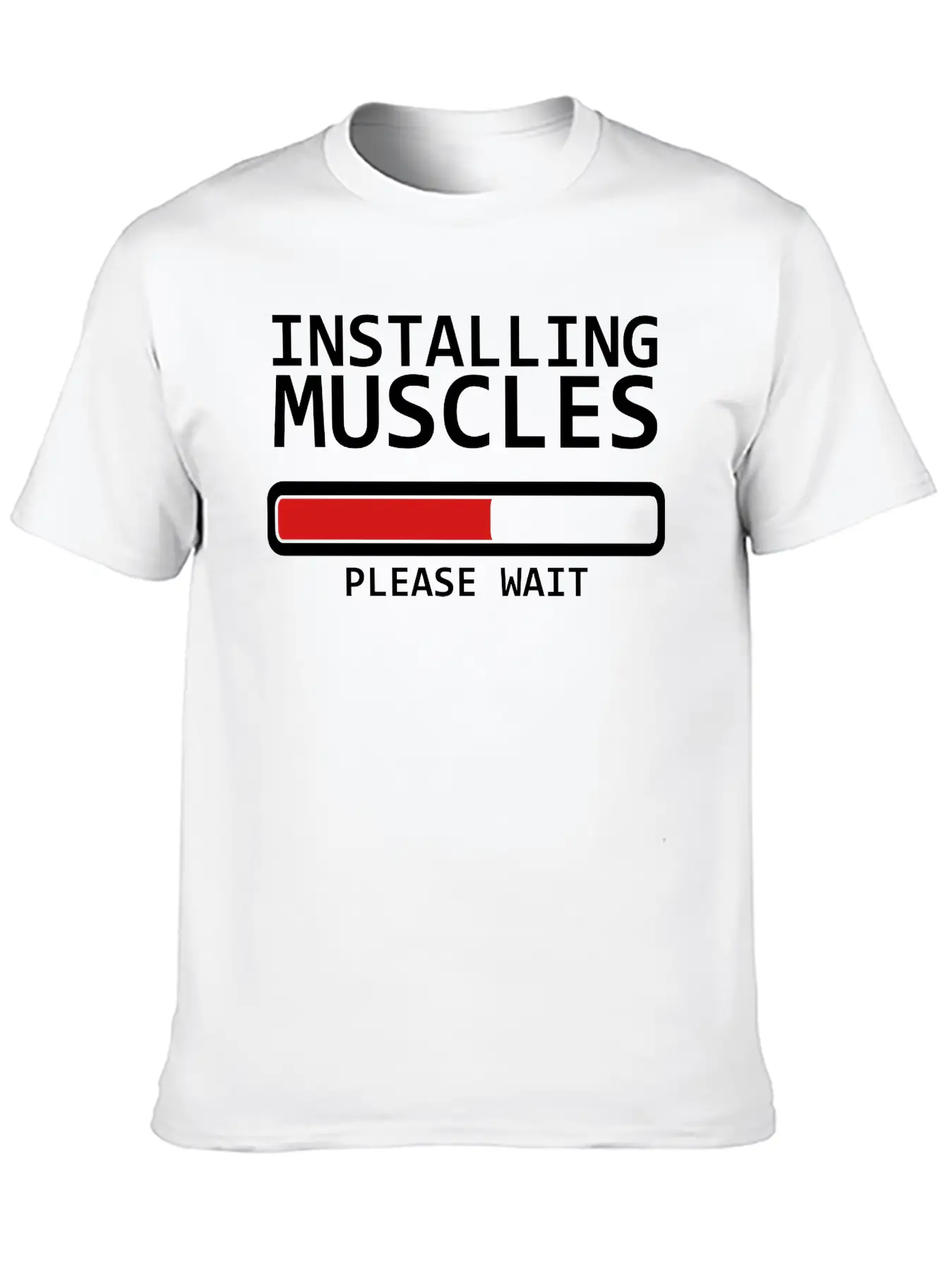 Installing Muscles Unisex Casual T-Shirt – Clean Design For Daily Comfort