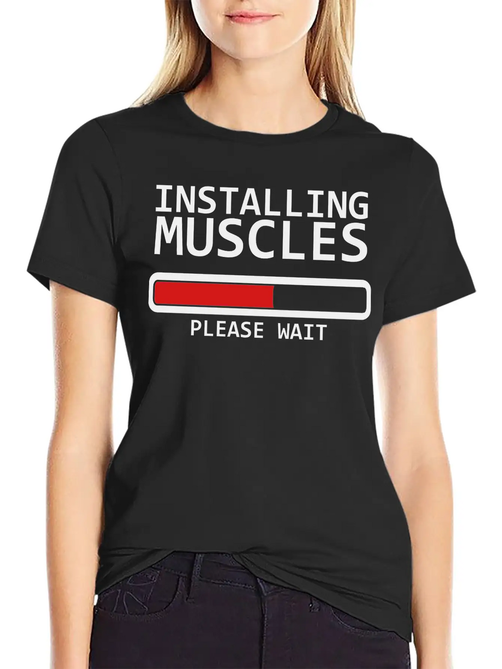 Installing Muscles Unisex Casual T-Shirt – Clean Design For Daily Comfort