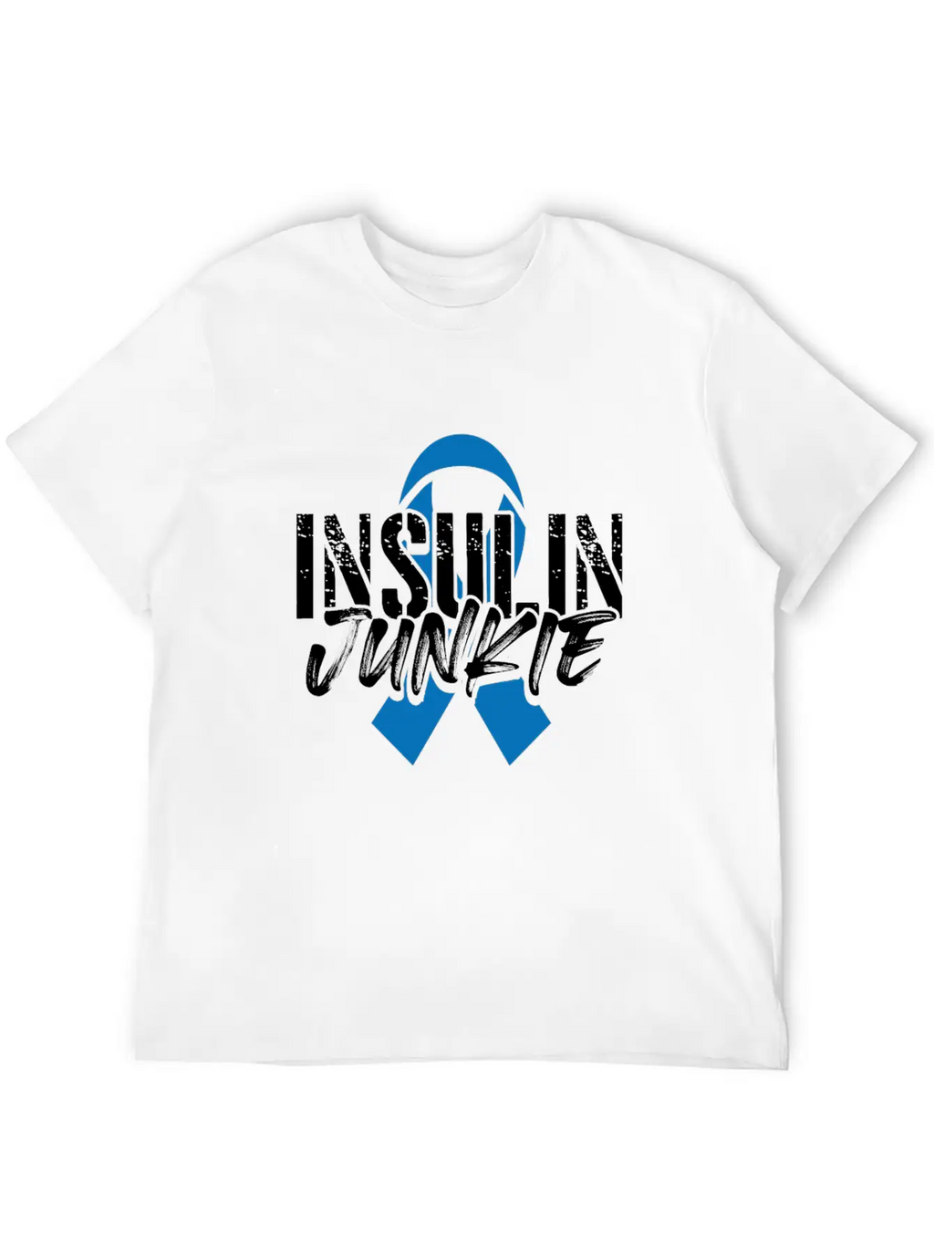 Insulin Junkie Diabetes Insulin Awareness Month Casual Graphic T-Shirt – Simple And Comfortable Daily Wear