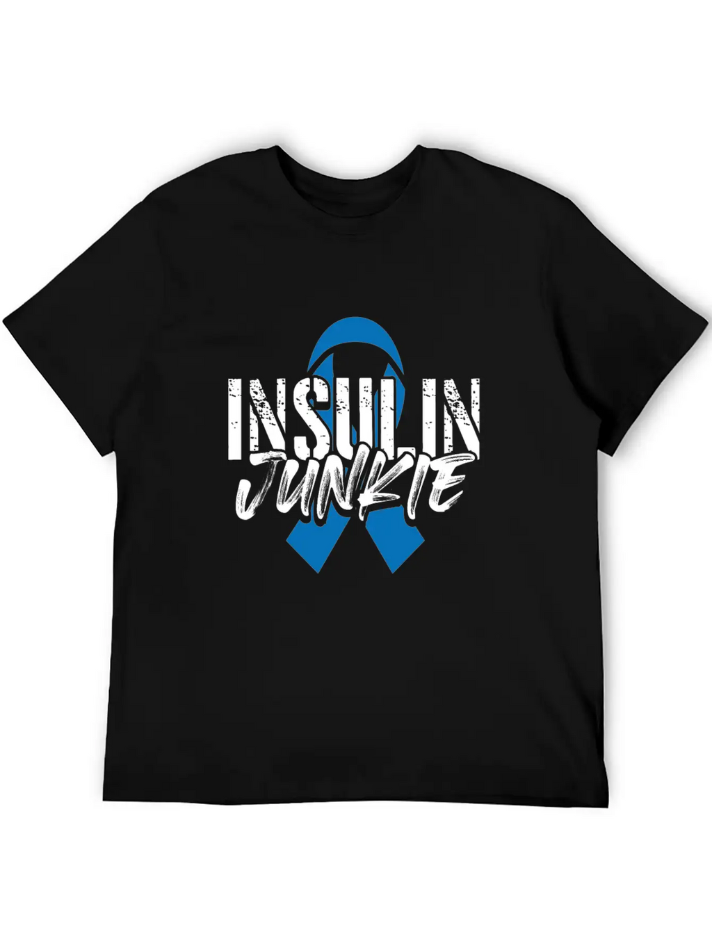 Insulin Junkie Diabetes Insulin Awareness Month Casual Graphic T-Shirt – Simple And Comfortable Daily Wear
