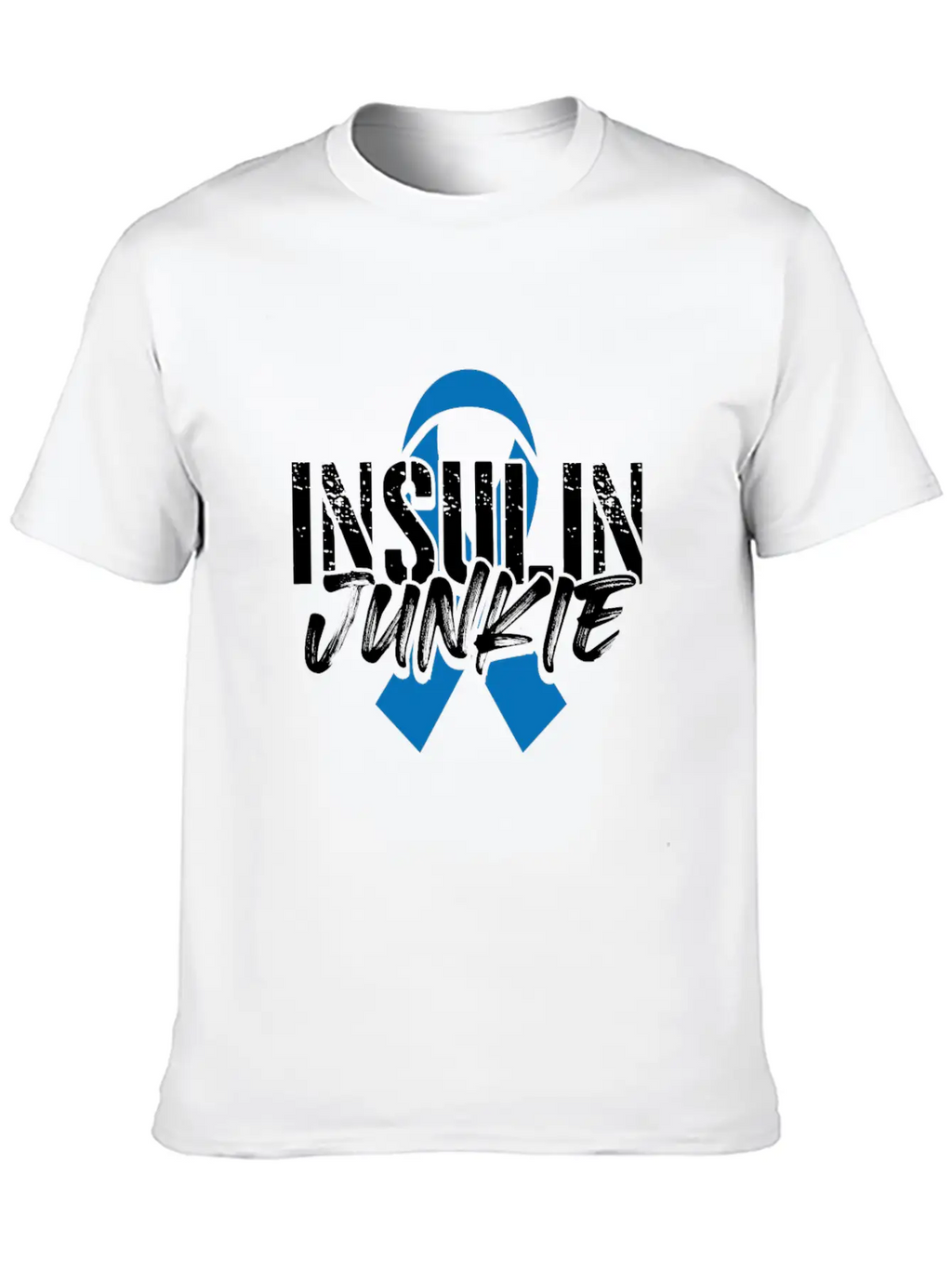 Insulin Junkie Diabetes Insulin Awareness Month Casual Graphic T-Shirt – Simple And Comfortable Daily Wear