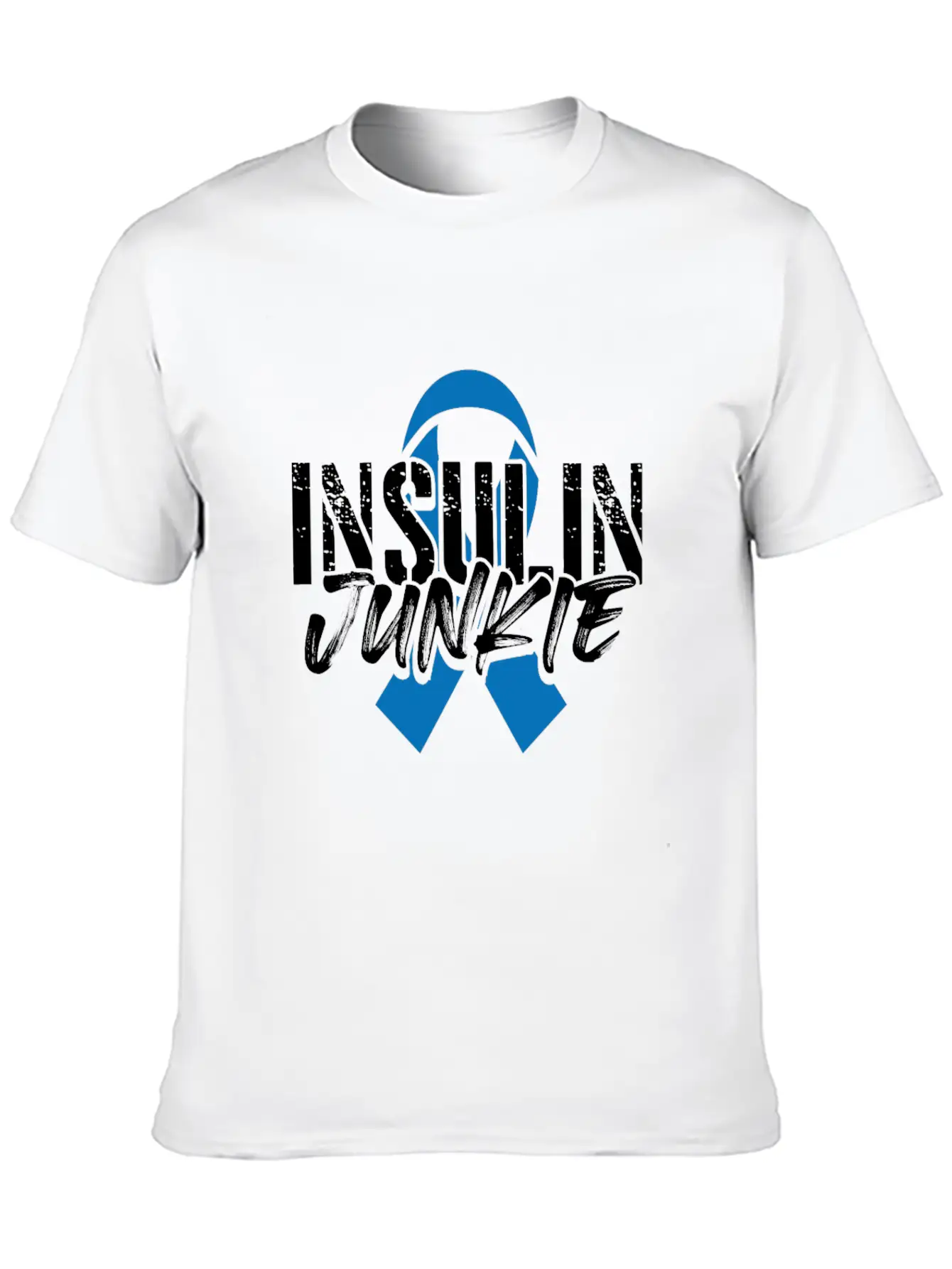Insulin Junkie Diabetes Insulin Awareness Month Casual Graphic T-Shirt – Simple And Comfortable Daily Wear