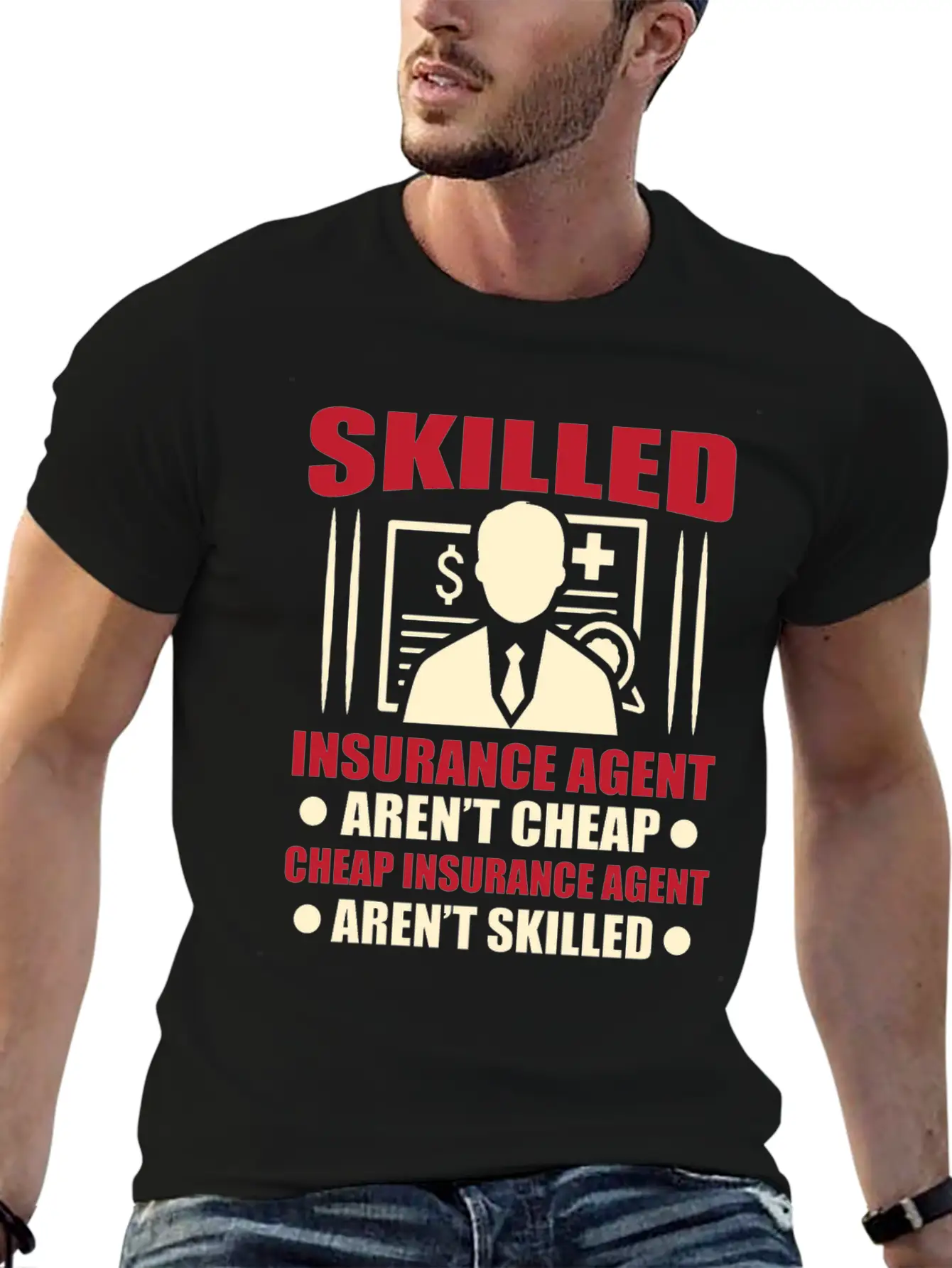 Insurance Agent Casual Graphic T-Shirt – Simple And Comfortable Daily Wear