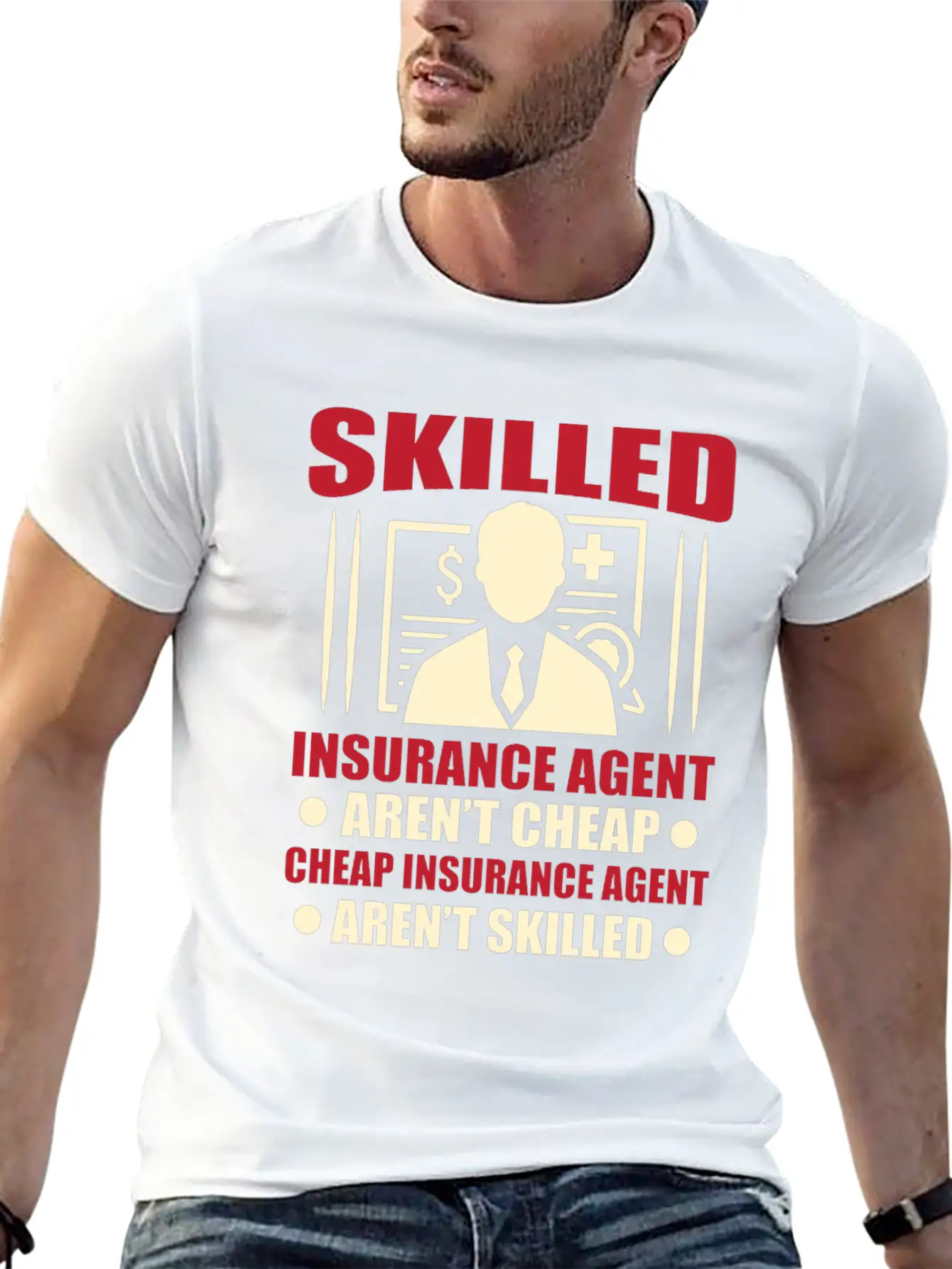 Insurance Agent Casual Graphic T-Shirt – Simple And Comfortable Daily Wear