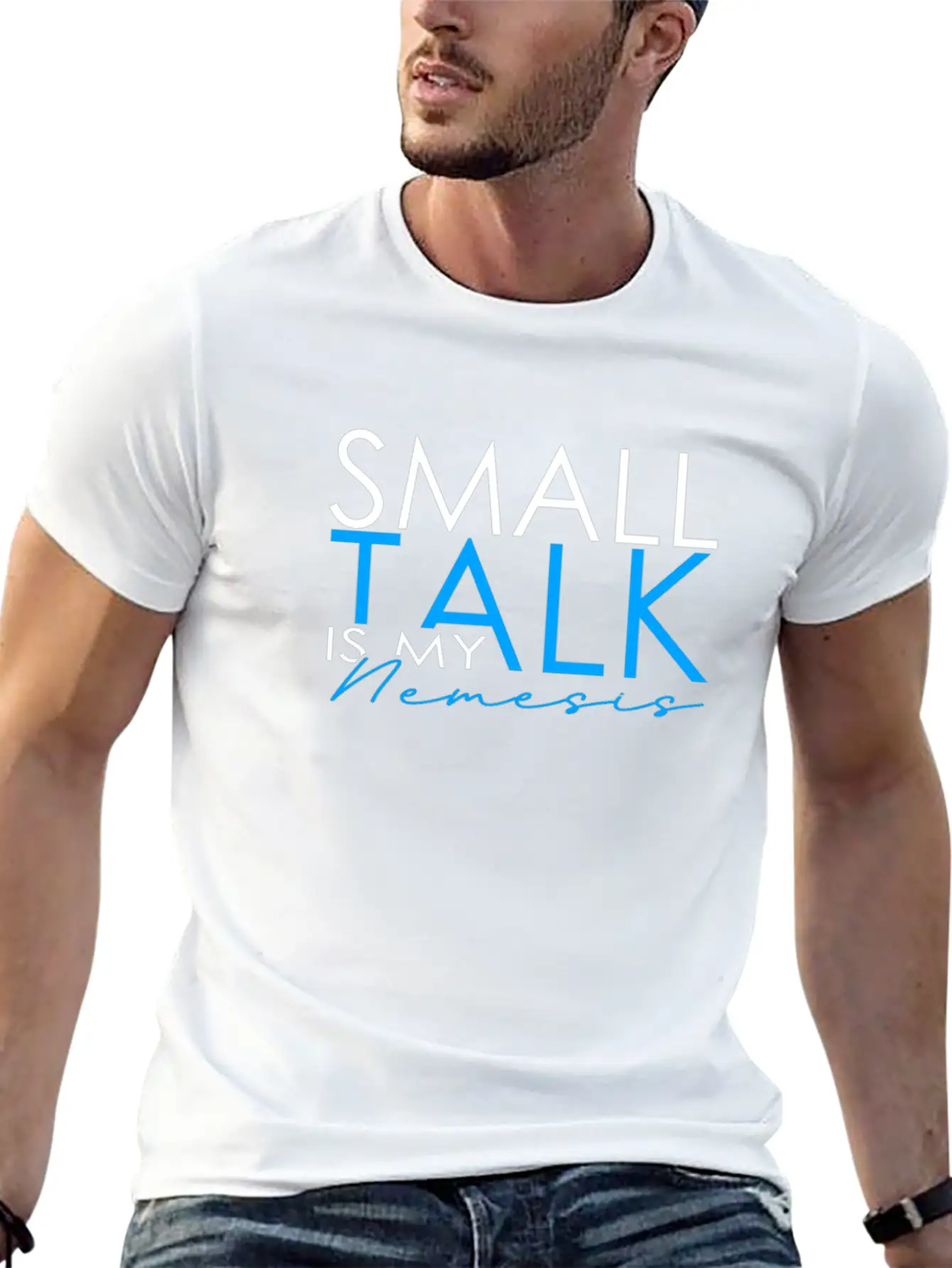 INTJ Small Talk Is My Nemesis Unisex Short Sleeve Soft Cotton T-Shirt – Casual Everyday Wear