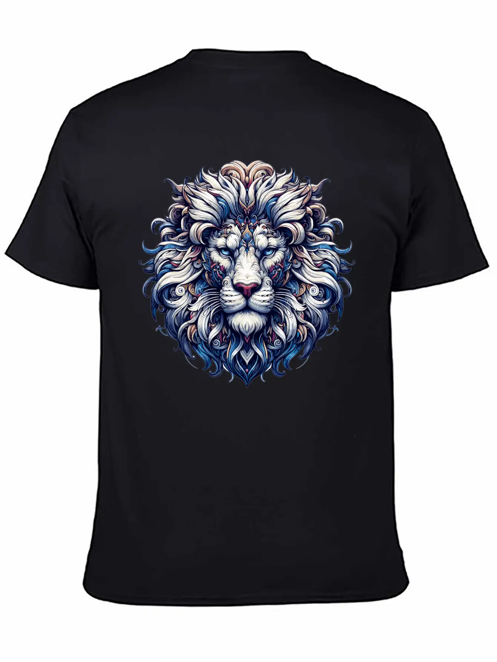 Intricate Majestic Lion: Baroque Style Elegance Unisex Casual T-Shirt – Clean Design For Daily Comfort
