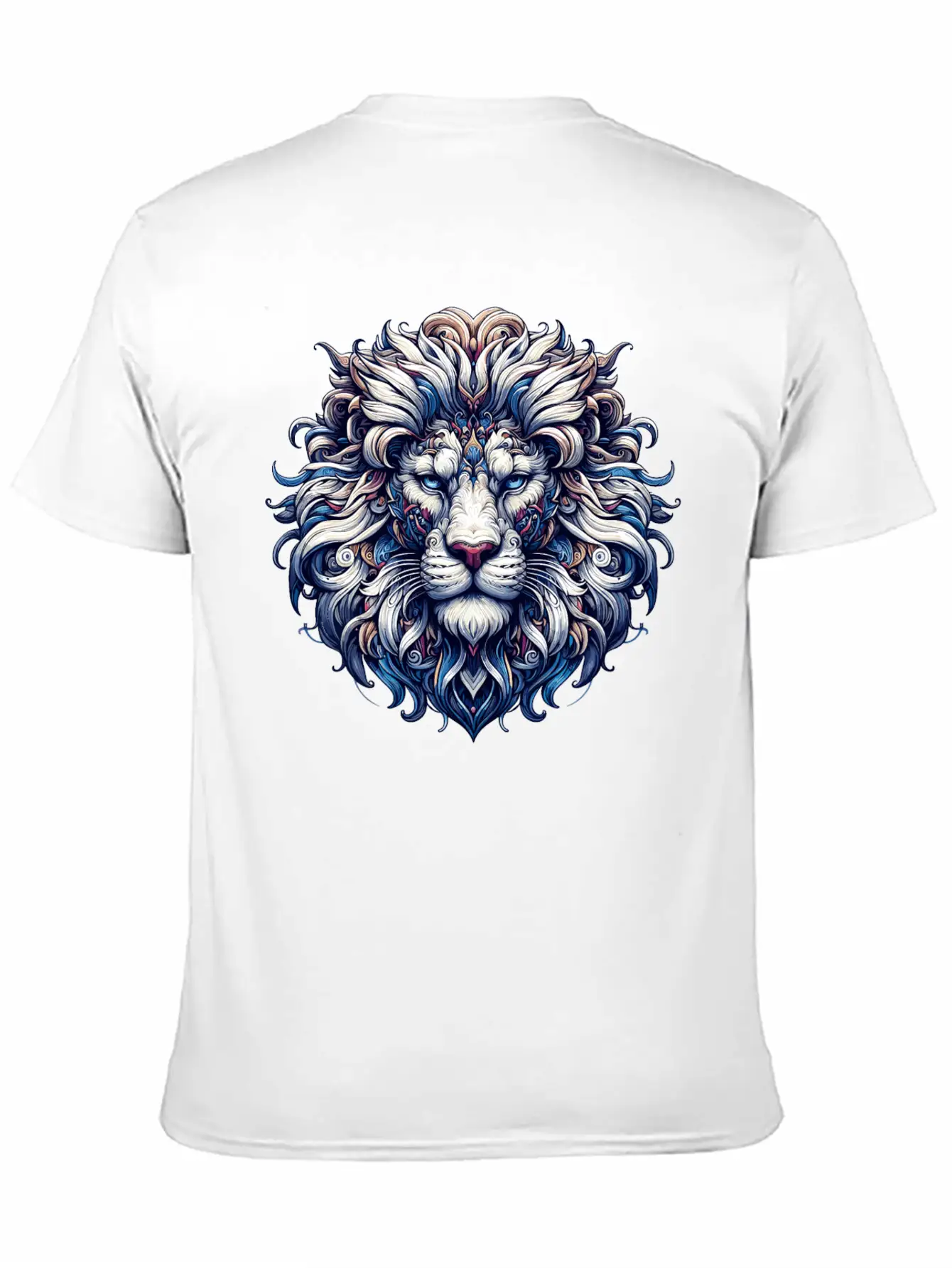 Intricate Majestic Lion: Baroque Style Elegance Unisex Casual T-Shirt – Clean Design For Daily Comfort