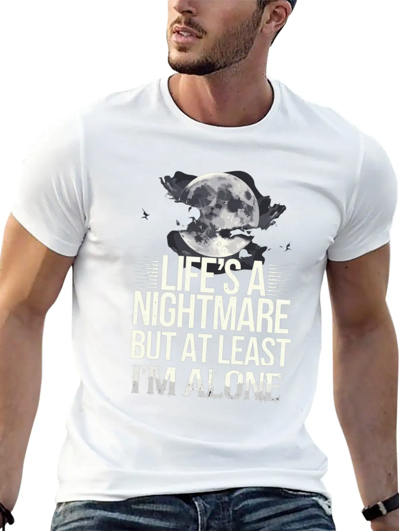 Introversion Alternative Style Emotional Essential Cotton Tee For Daily Outfits – Unisex Style