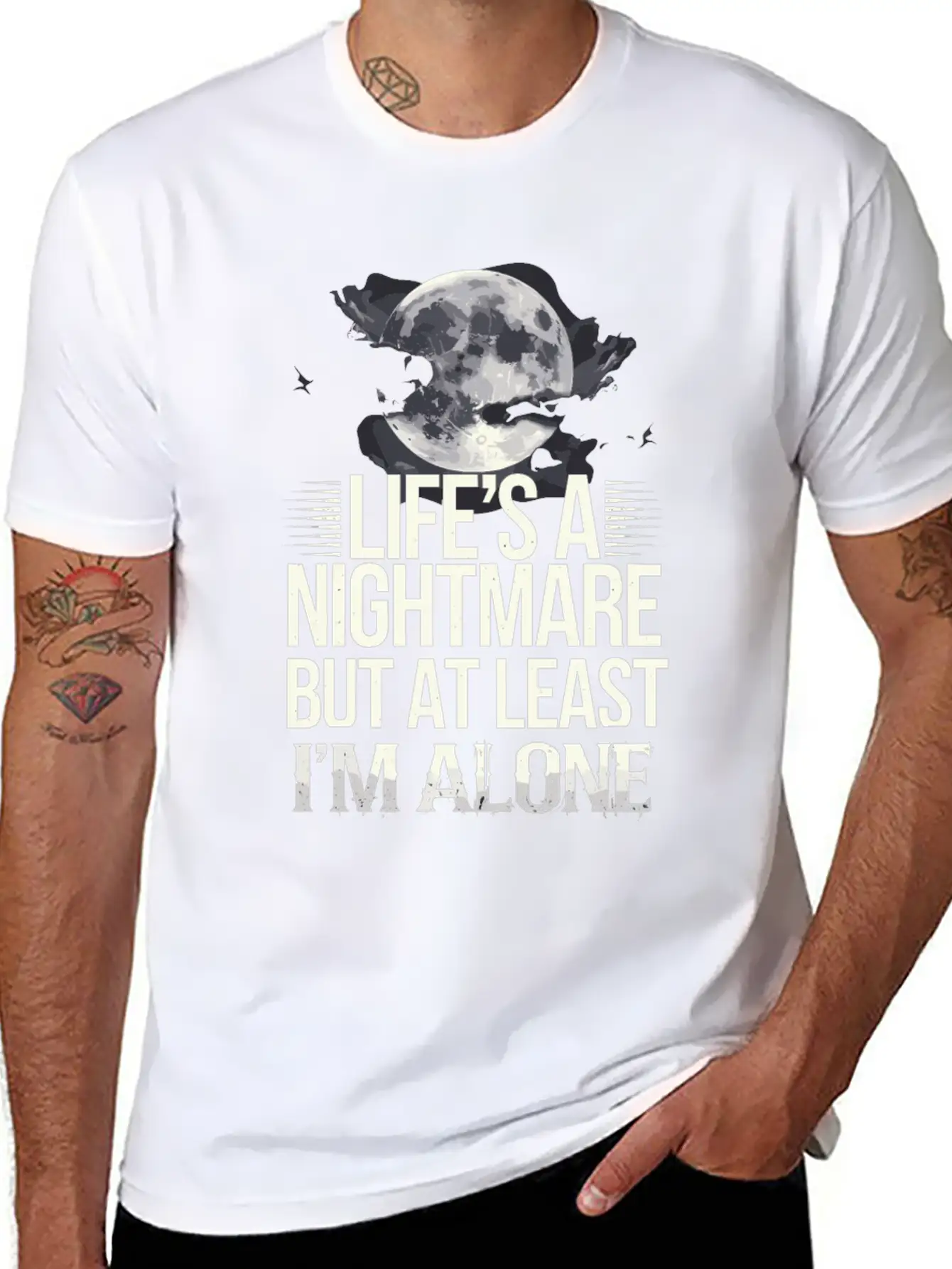 Introversion Alternative Style Emotional Essential Cotton Tee For Daily Outfits – Unisex Style
