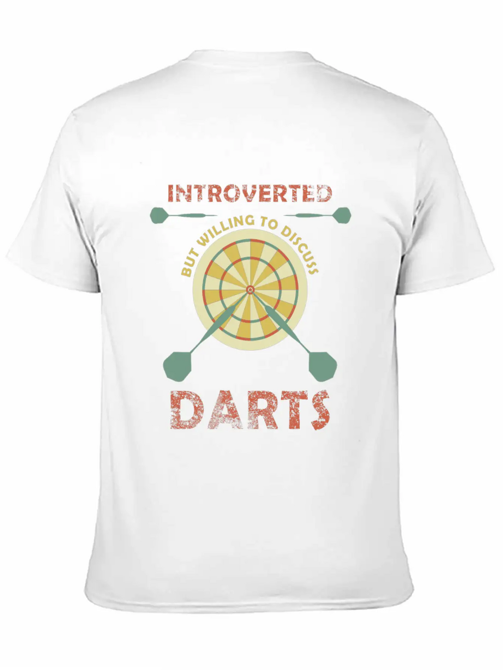 Introverted But Willing To Discuss Darts Funny Unisex Short Sleeve Soft Cotton T-Shirt – Casual Everyday Wear