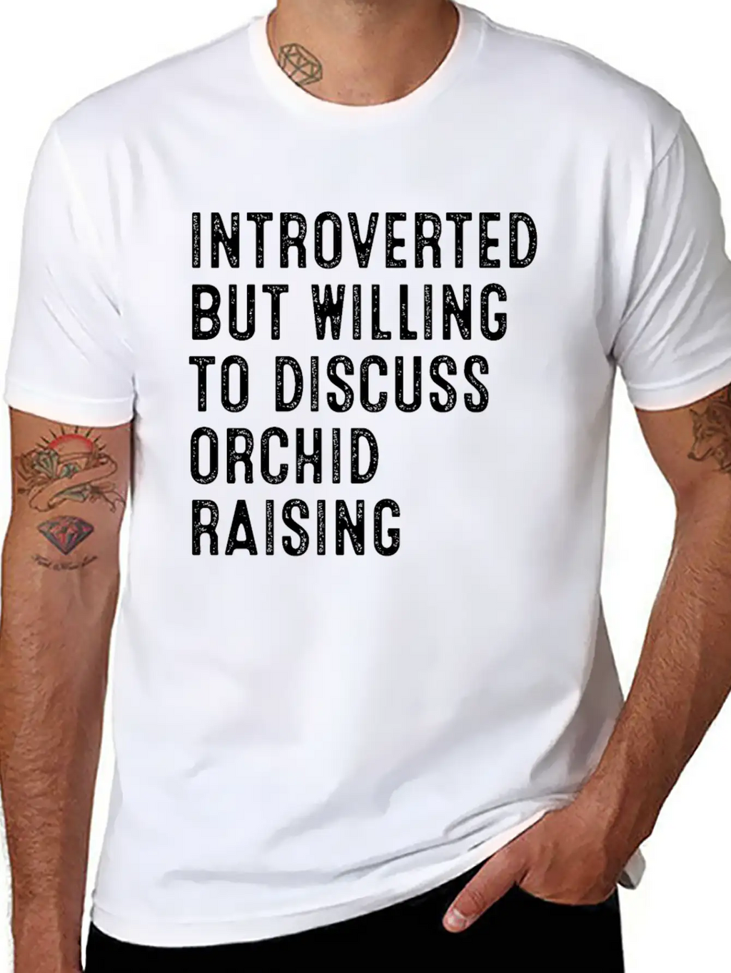 Introverted But Willing To Discuss Orchid Raising Unisex Casual T-Shirt – Clean Design For Daily Comfort
