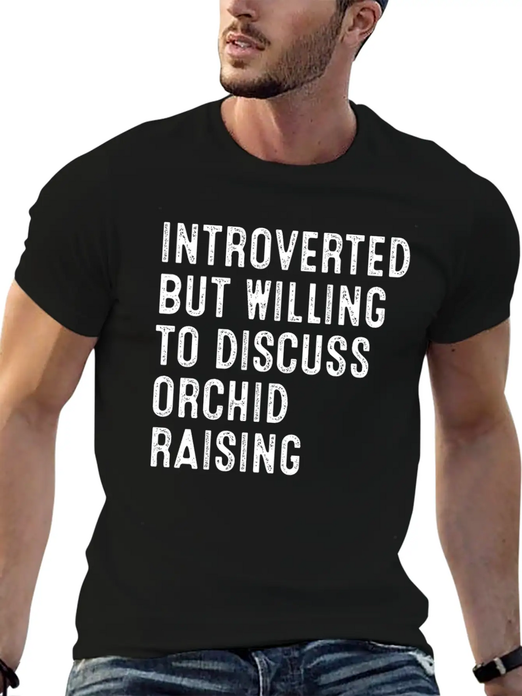 Introverted But Willing To Discuss Orchid Raising Unisex Casual T-Shirt – Clean Design For Daily Comfort