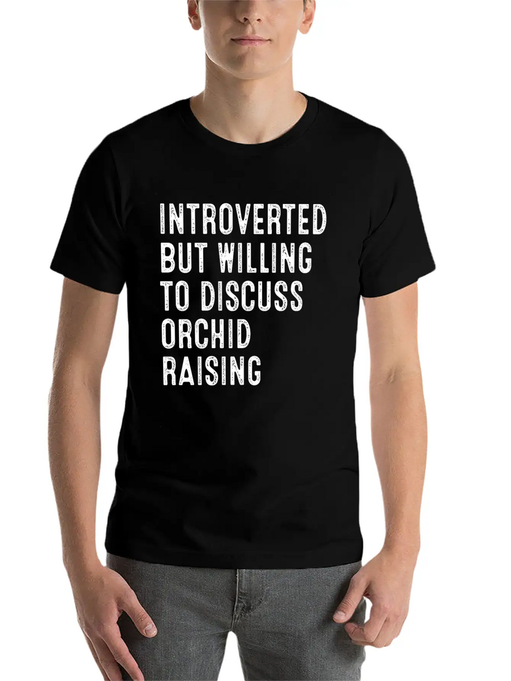 Introverted But Willing To Discuss Orchid Raising Unisex Casual T-Shirt – Clean Design For Daily Comfort