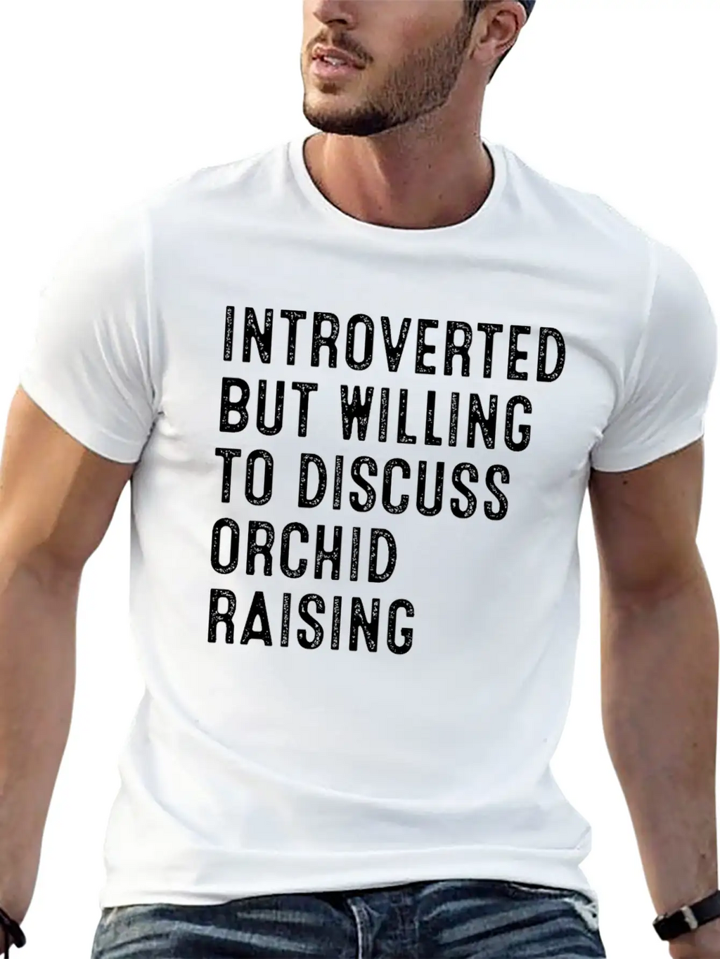 Introverted But Willing To Discuss Orchid Raising Unisex Casual T-Shirt – Clean Design For Daily Comfort