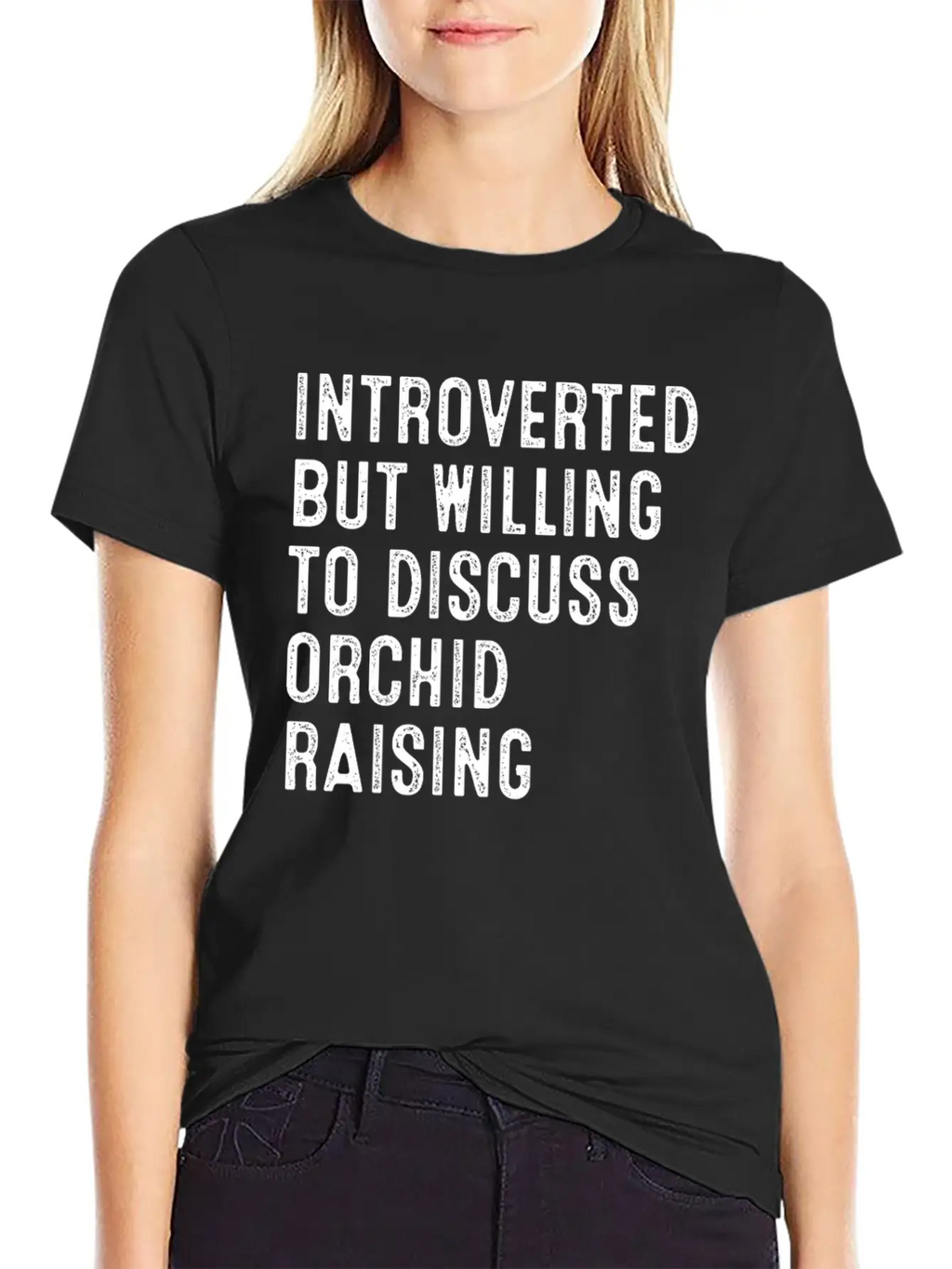 Introverted But Willing To Discuss Orchid Raising Unisex Casual T-Shirt – Clean Design For Daily Comfort