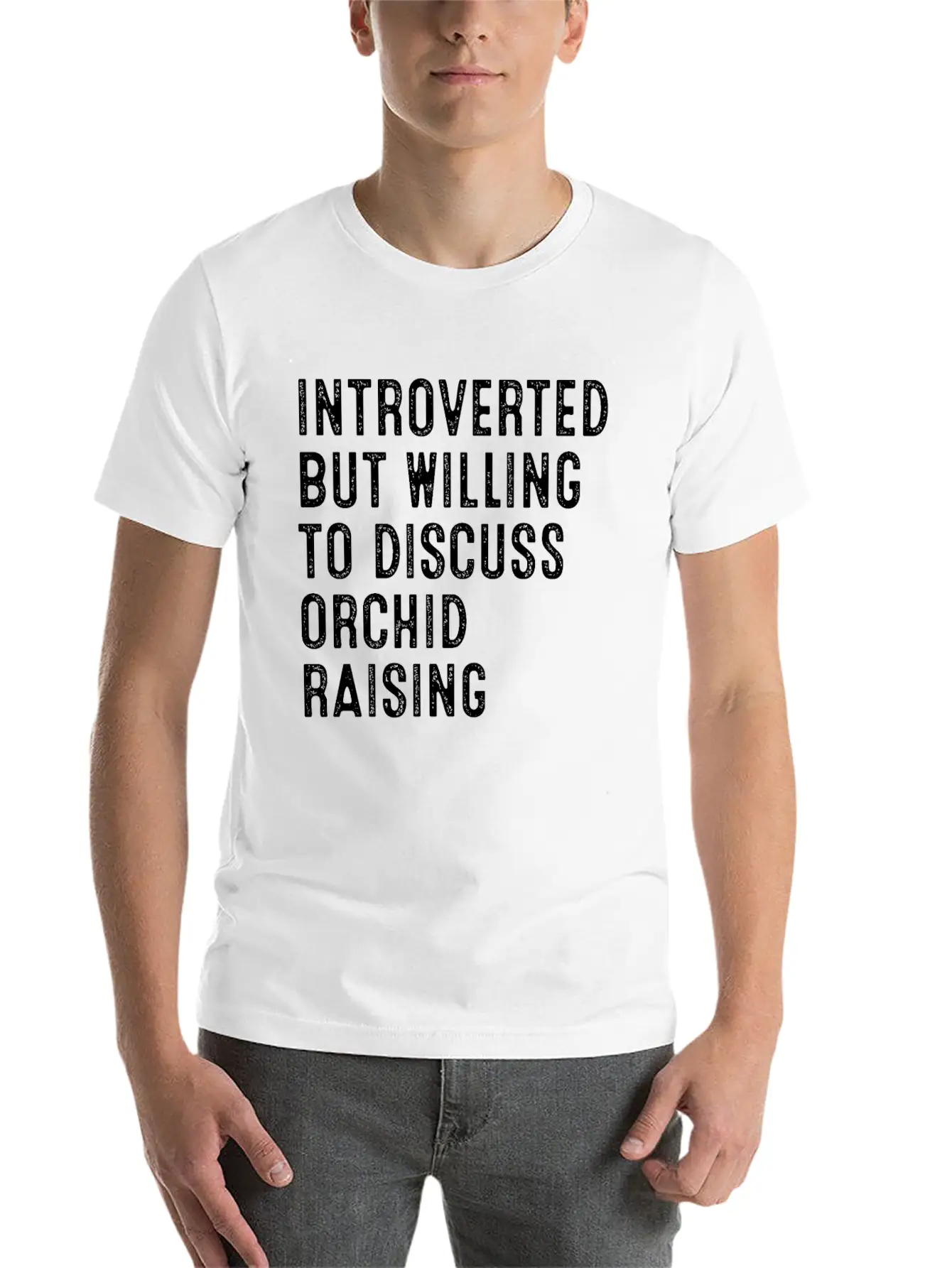 Introverted But Willing To Discuss Orchid Raising Unisex Casual T-Shirt – Clean Design For Daily Comfort