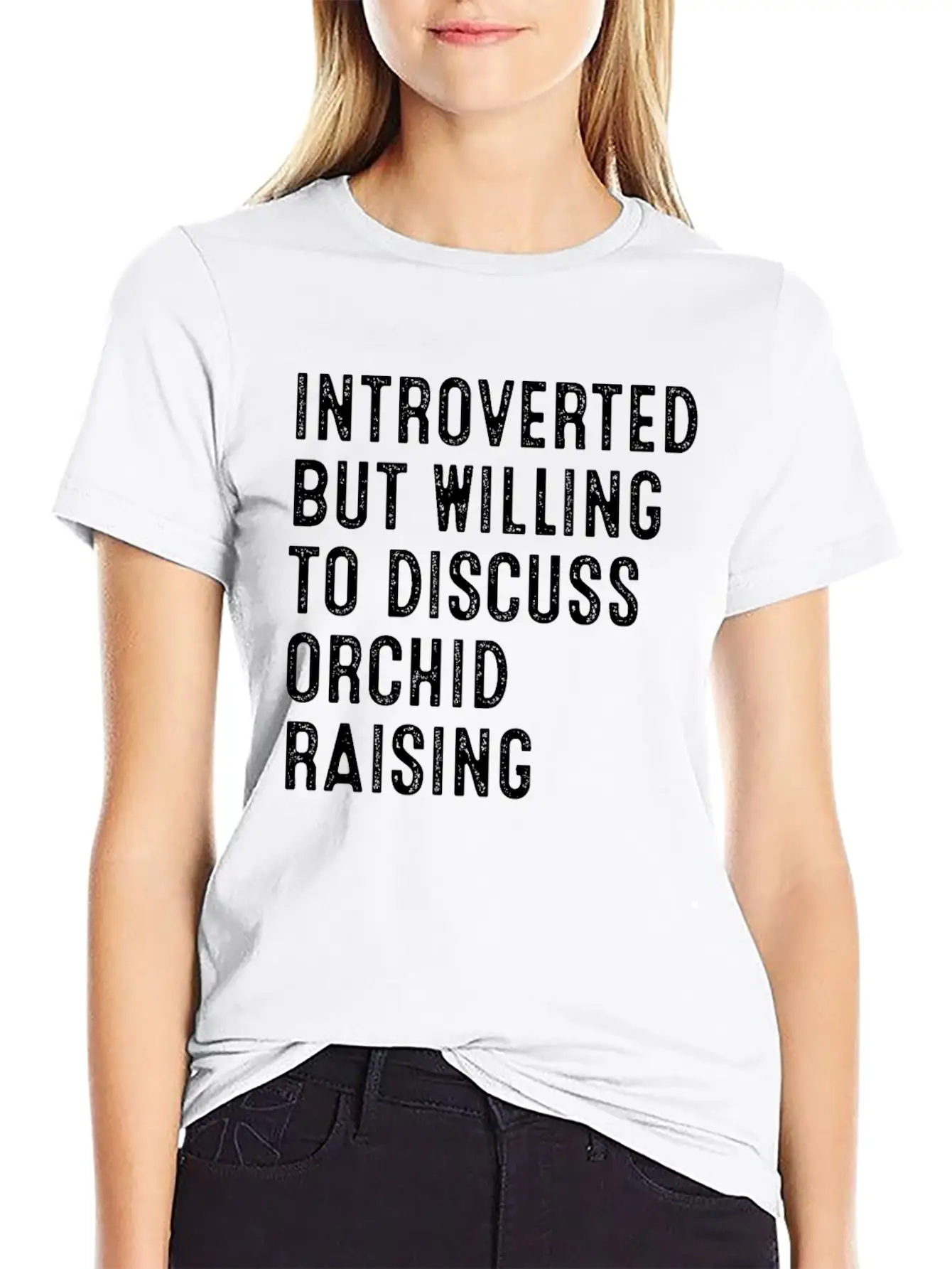 Introverted But Willing To Discuss Orchid Raising Unisex Casual T-Shirt – Clean Design For Daily Comfort