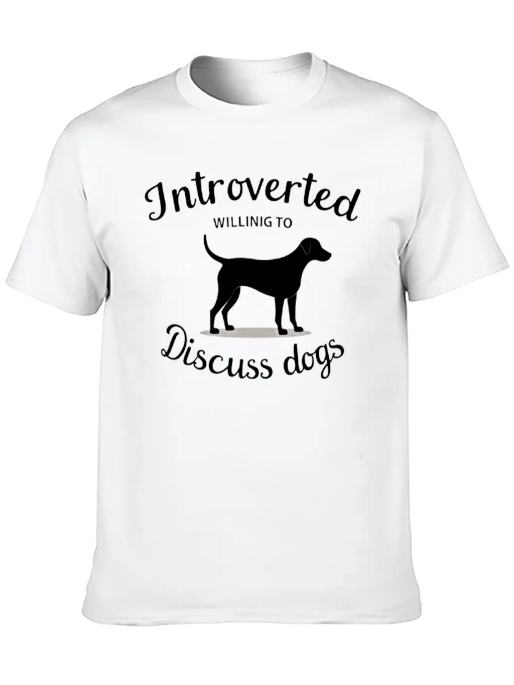 Introverted Dogs Lovers Unisex Casual T-Shirt – Clean Design For Daily Comfort