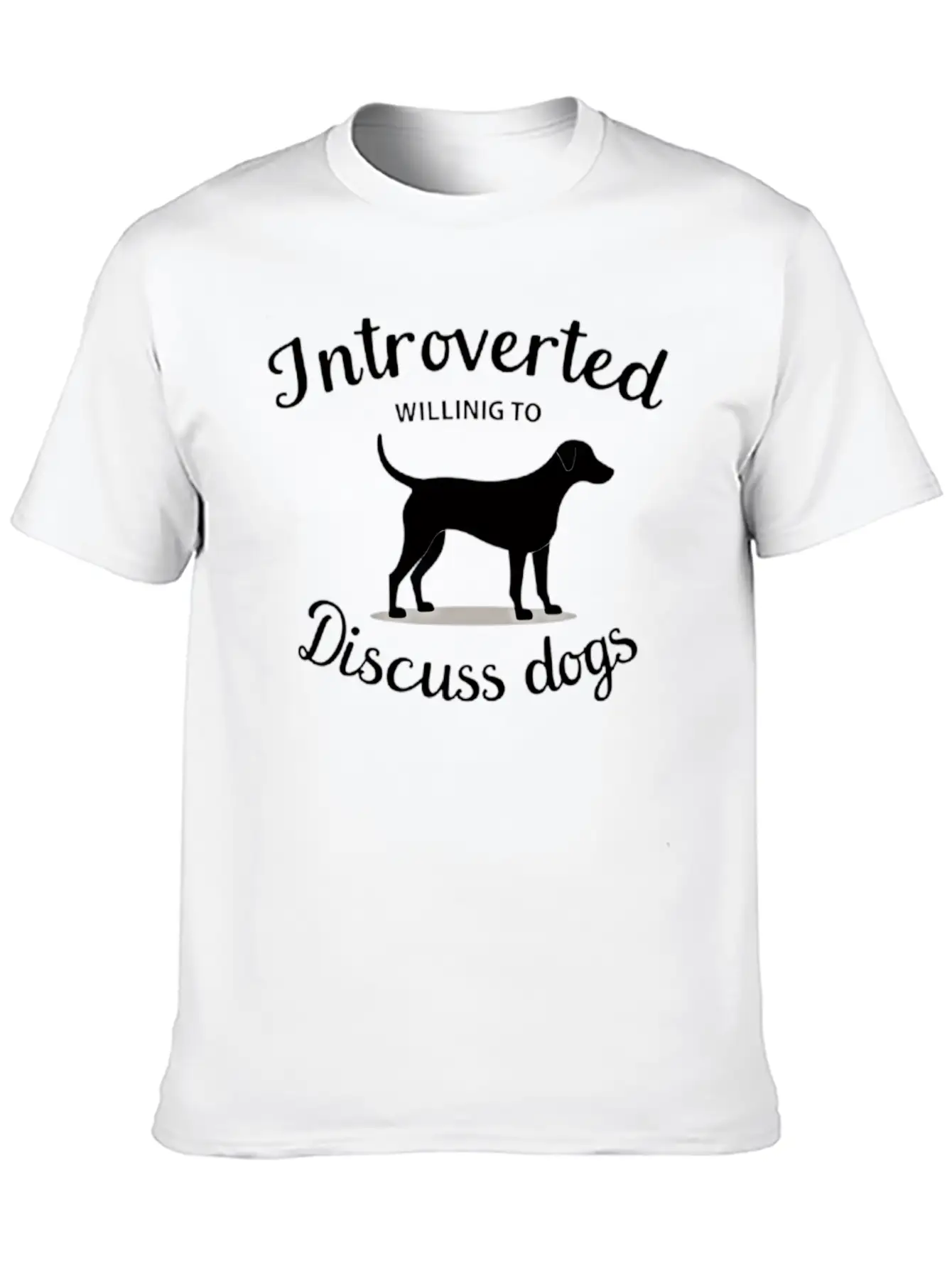 Introverted Dogs Lovers Unisex Casual T-Shirt – Clean Design For Daily Comfort