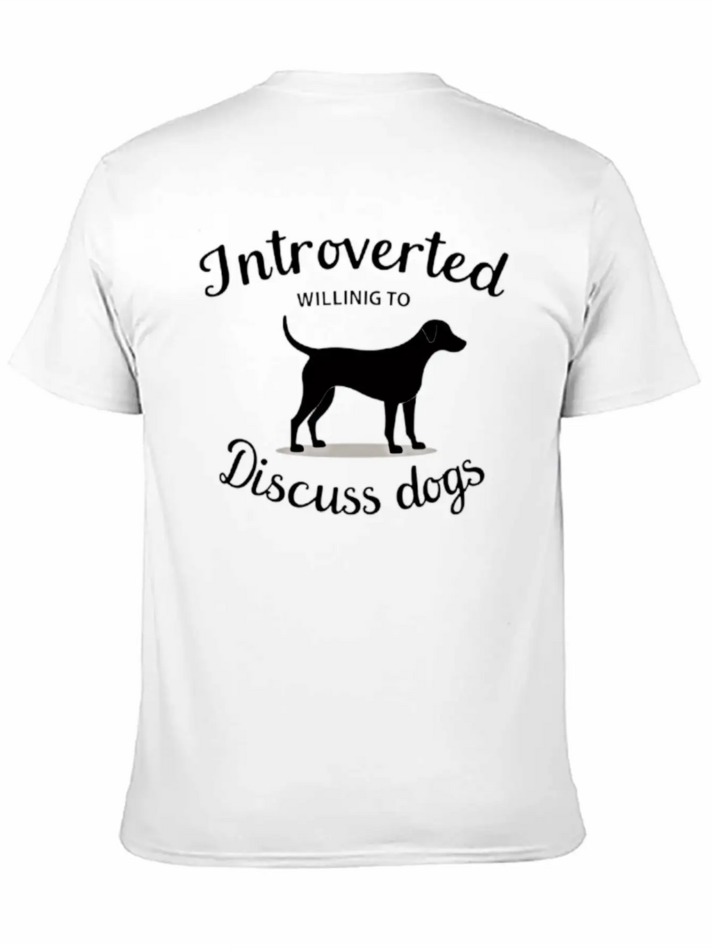 Introverted Dogs Lovers Unisex Casual T-Shirt – Clean Design For Daily Comfort