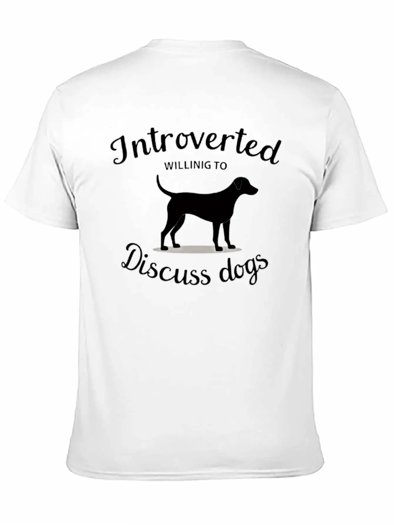 Introverted Dogs Lovers Unisex Casual T-Shirt – Clean Design For Daily Comfort