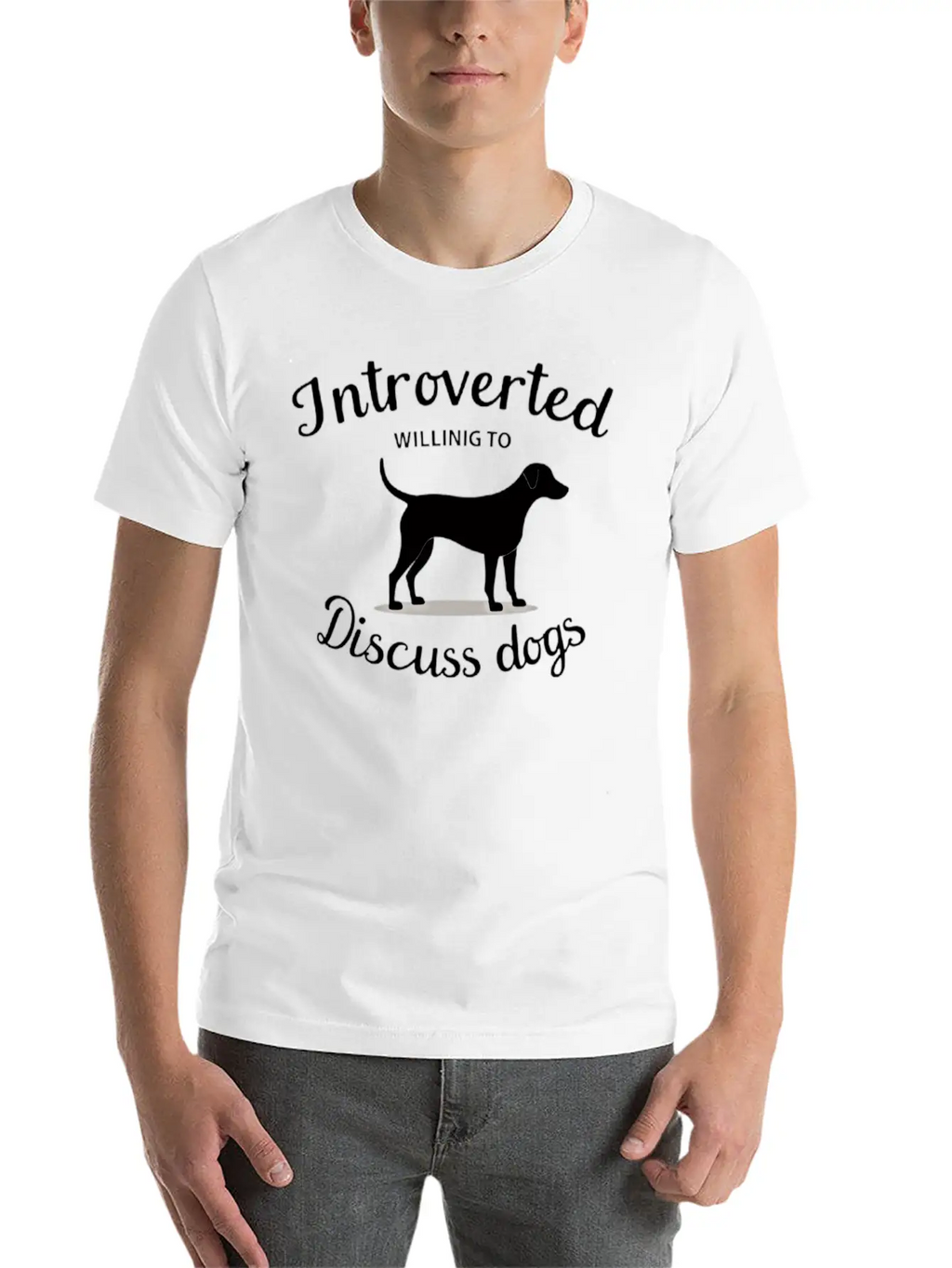 Introverted Dogs Lovers Unisex Casual T-Shirt – Clean Design For Daily Comfort
