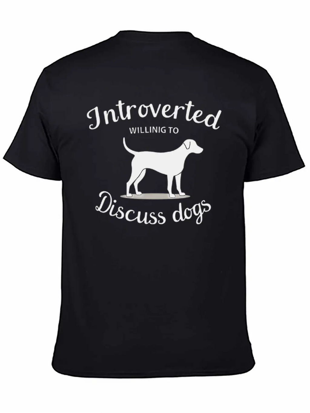 Introverted Dogs Lovers Unisex Casual T-Shirt – Clean Design For Daily Comfort