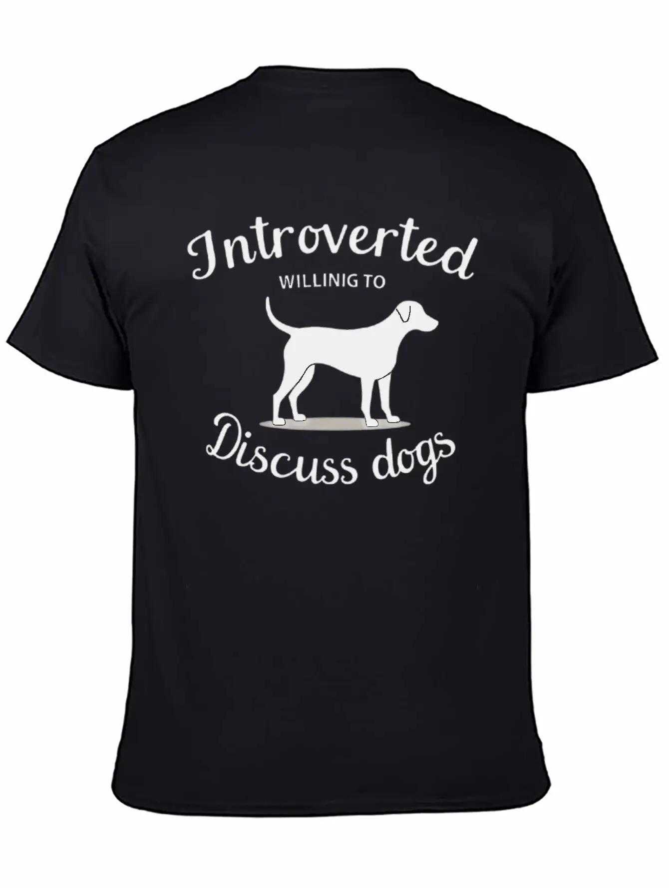 Introverted Dogs Lovers Unisex Casual T-Shirt – Clean Design For Daily Comfort
