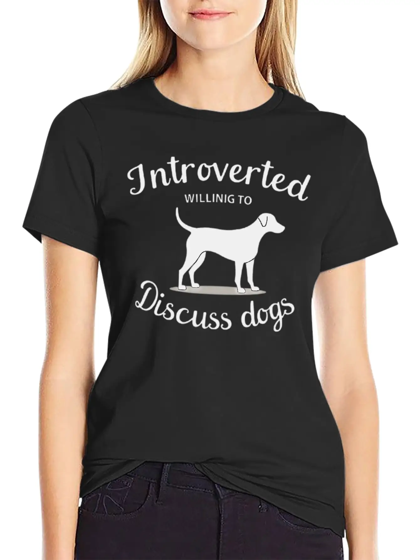 Introverted Dogs Lovers Unisex Casual T-Shirt – Clean Design For Daily Comfort