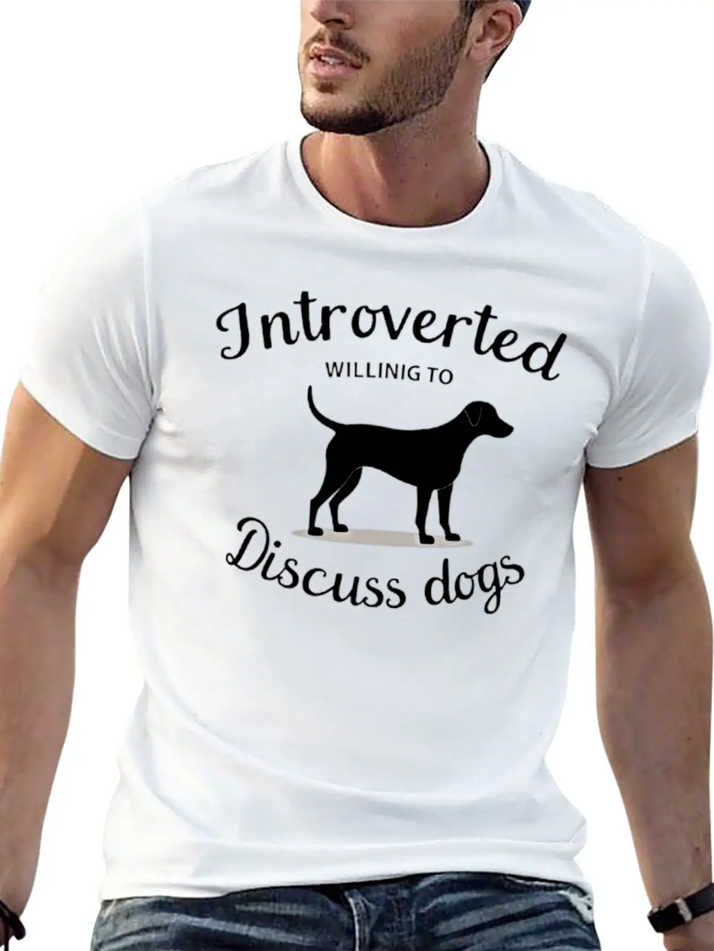 Introverted Dogs Lovers Unisex Casual T-Shirt – Clean Design For Daily Comfort
