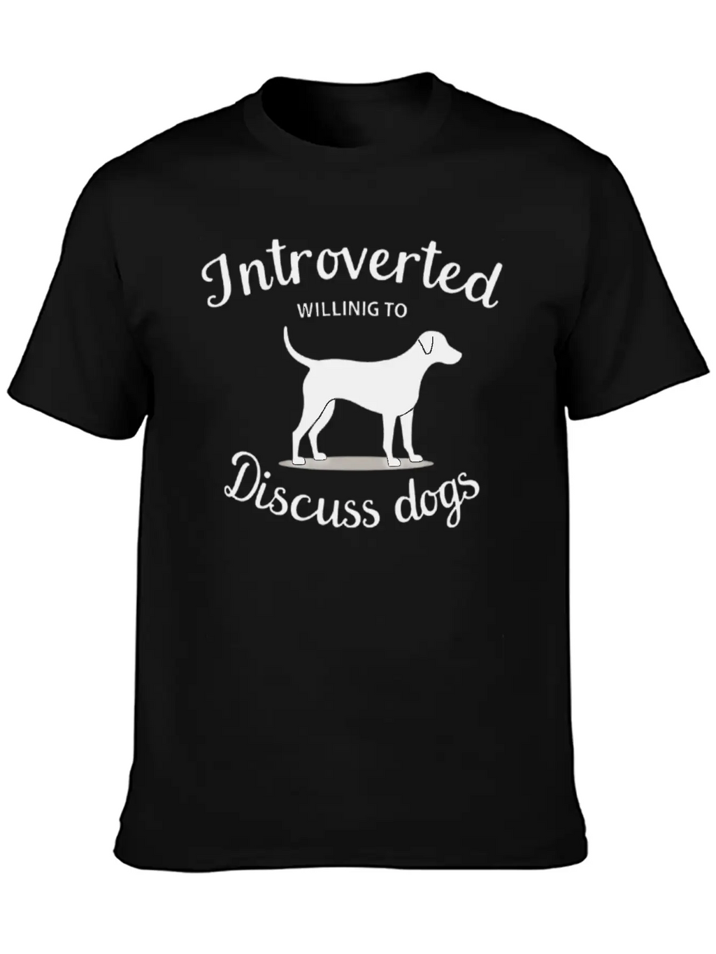 Introverted Dogs Lovers Unisex Casual T-Shirt – Clean Design For Daily Comfort
