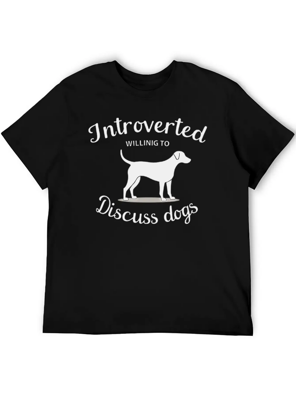Introverted Dogs Lovers Unisex Casual T-Shirt – Clean Design For Daily Comfort