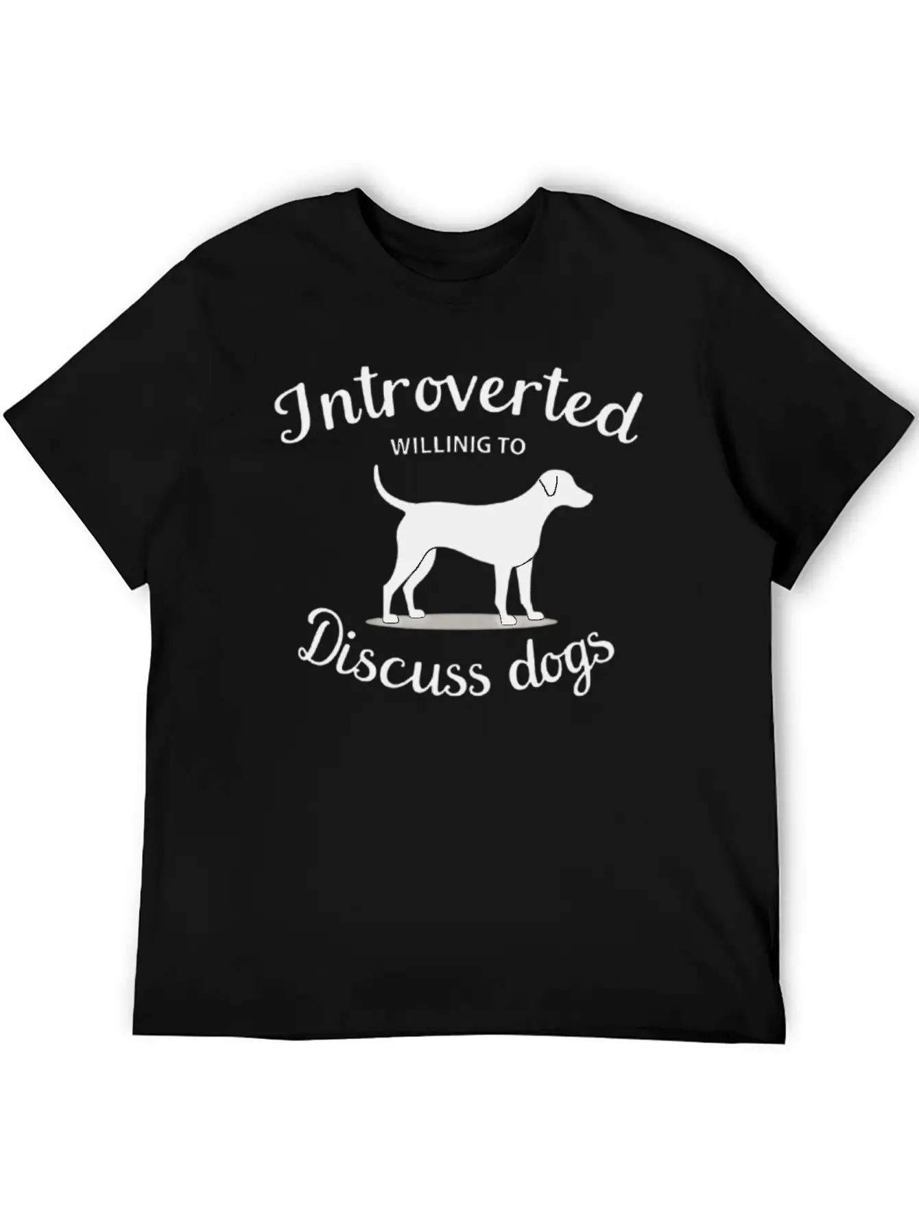 Introverted Dogs Lovers Unisex Casual T-Shirt – Clean Design For Daily Comfort