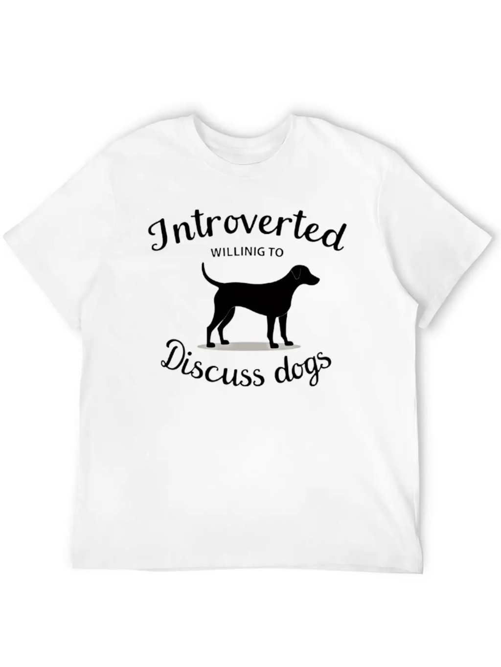 Introverted Dogs Lovers Unisex Casual T-Shirt – Clean Design For Daily Comfort