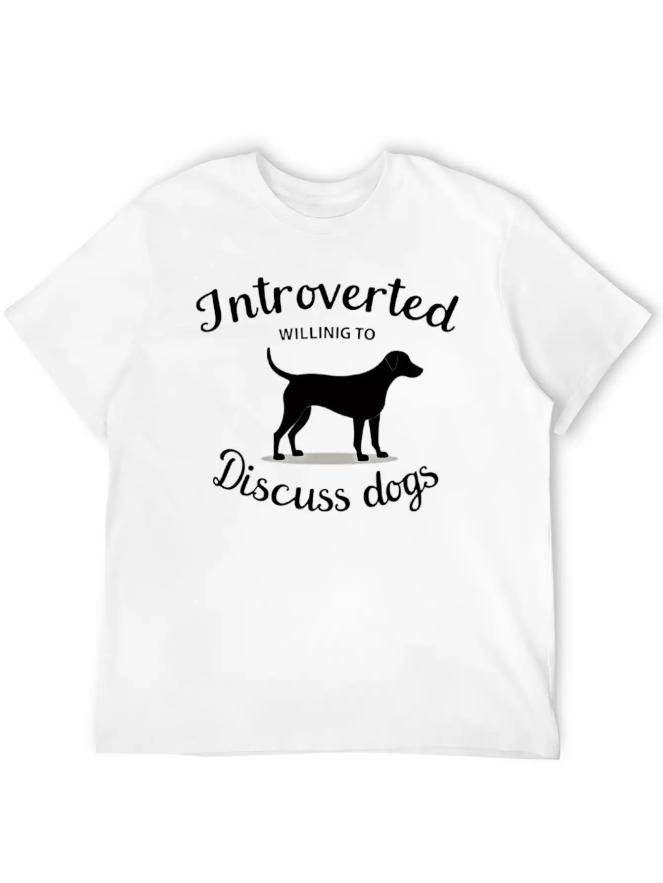 Introverted Dogs Lovers Unisex Casual T-Shirt – Clean Design For Daily Comfort