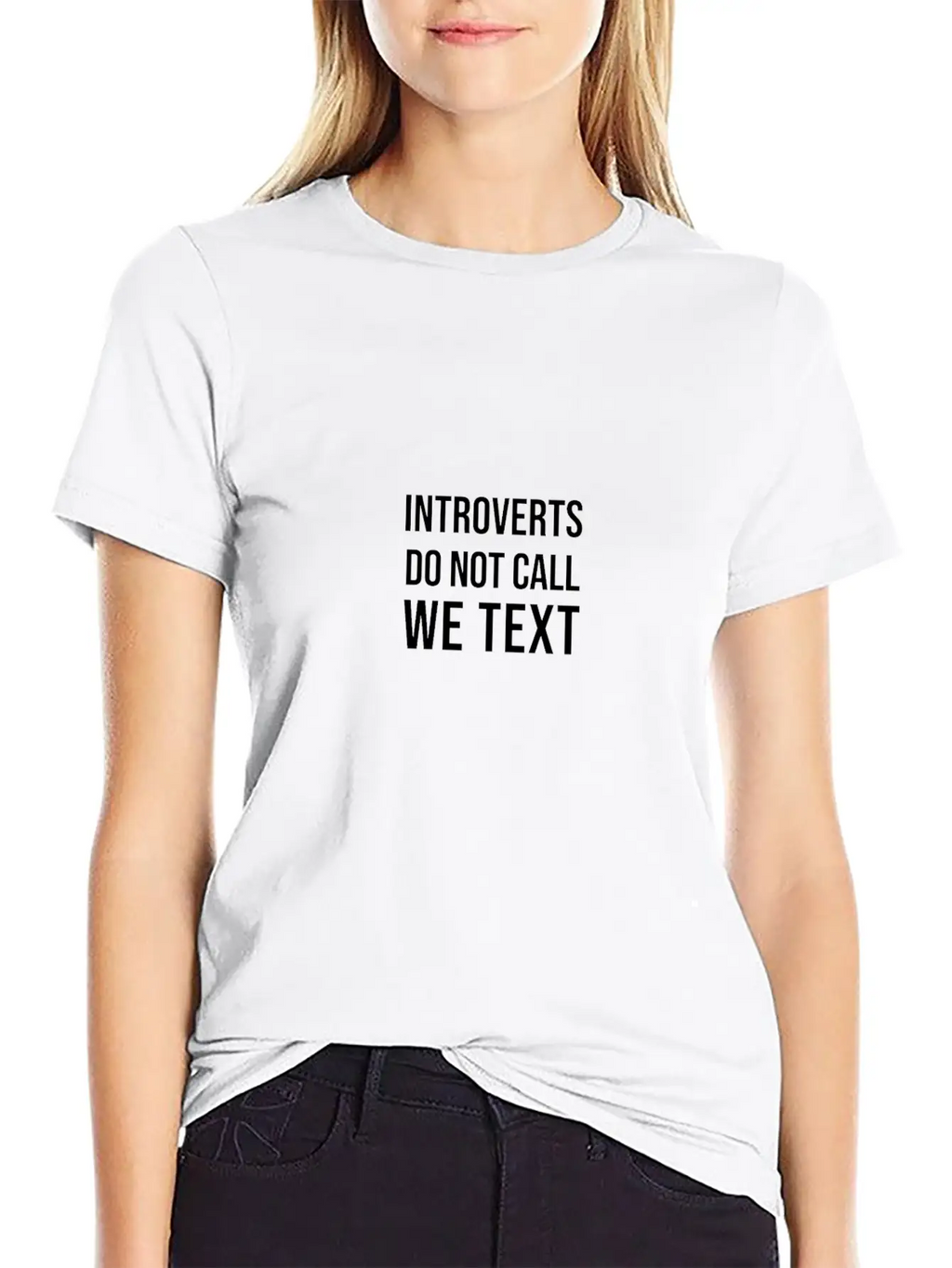 INTROVERTS TEXT Breathable Soft Cotton T-Shirt – Timeless Casual Look