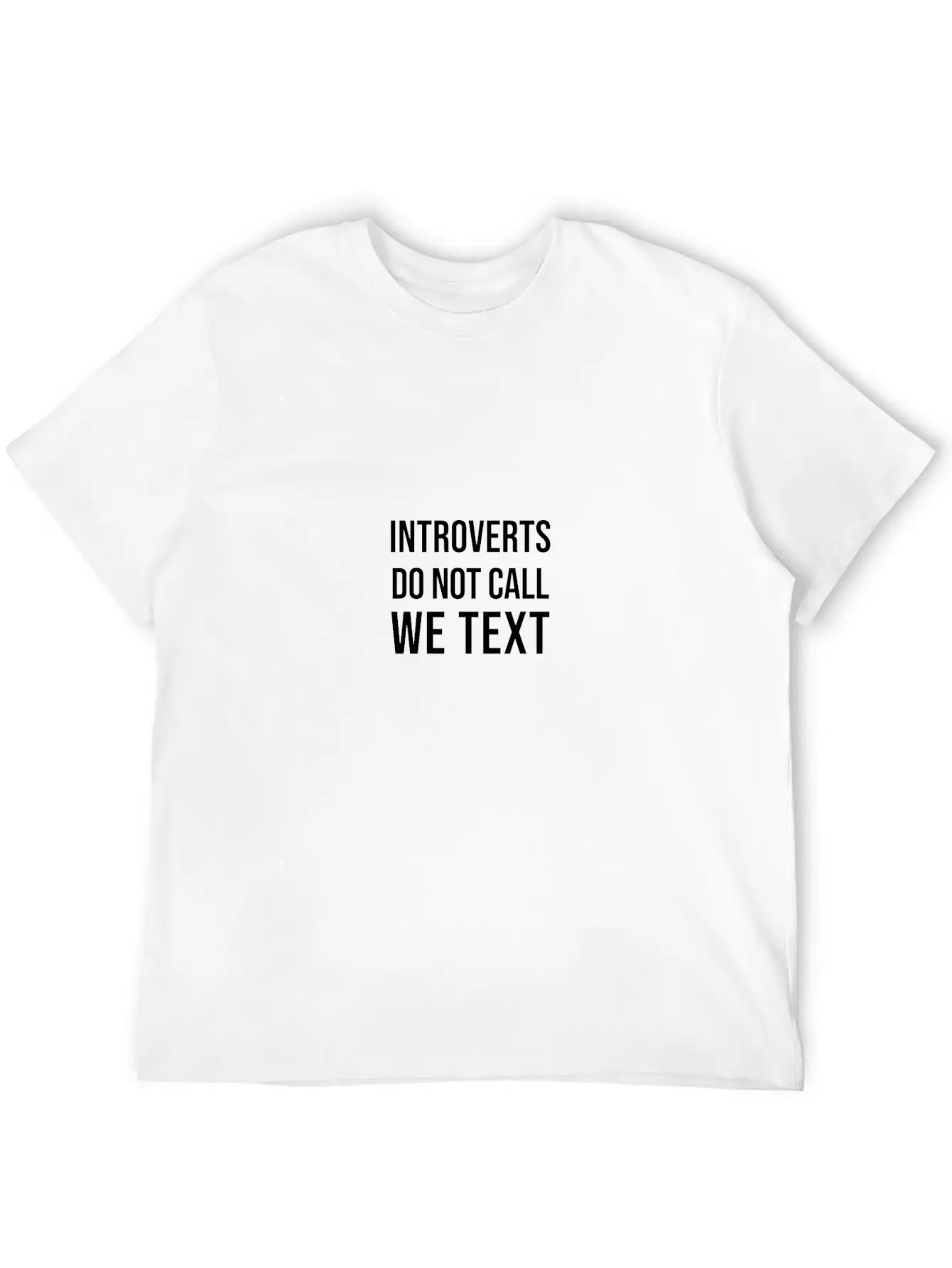INTROVERTS TEXT Breathable Soft Cotton T-Shirt – Timeless Casual Look