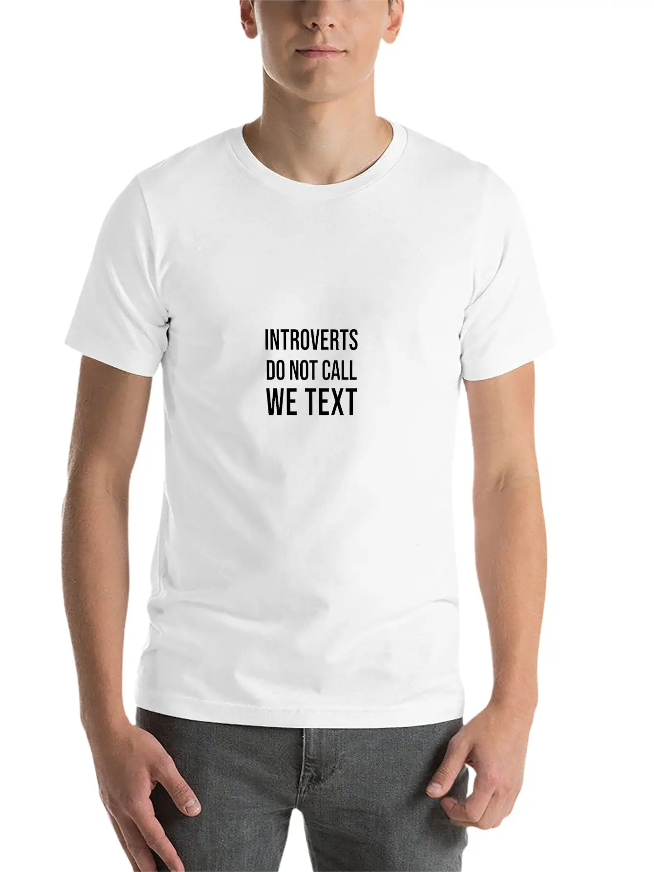 INTROVERTS TEXT Breathable Soft Cotton T-Shirt – Timeless Casual Look