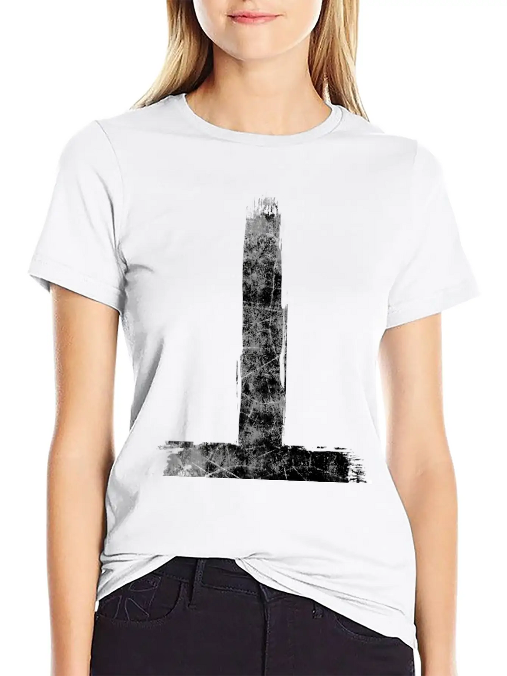 Inverted Cross Grunge Essential Cotton Tee For Daily Outfits – Unisex Style