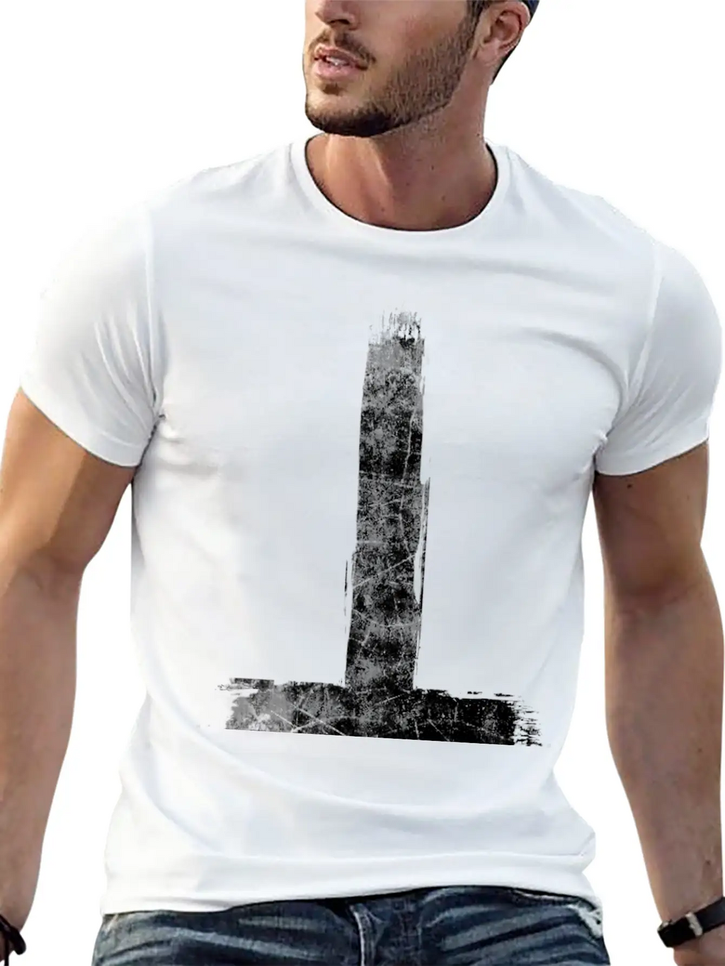 Inverted Cross Grunge Essential Cotton Tee For Daily Outfits – Unisex Style