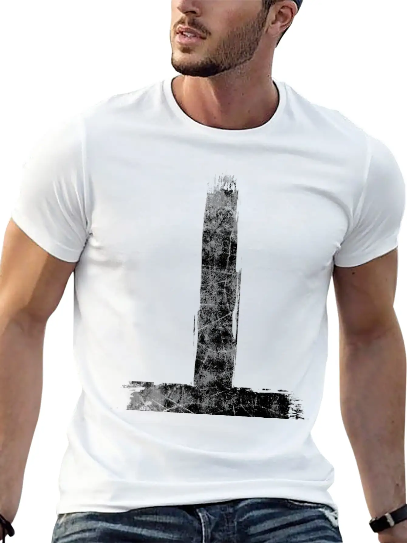 Inverted Cross Grunge Essential Cotton Tee For Daily Outfits – Unisex Style