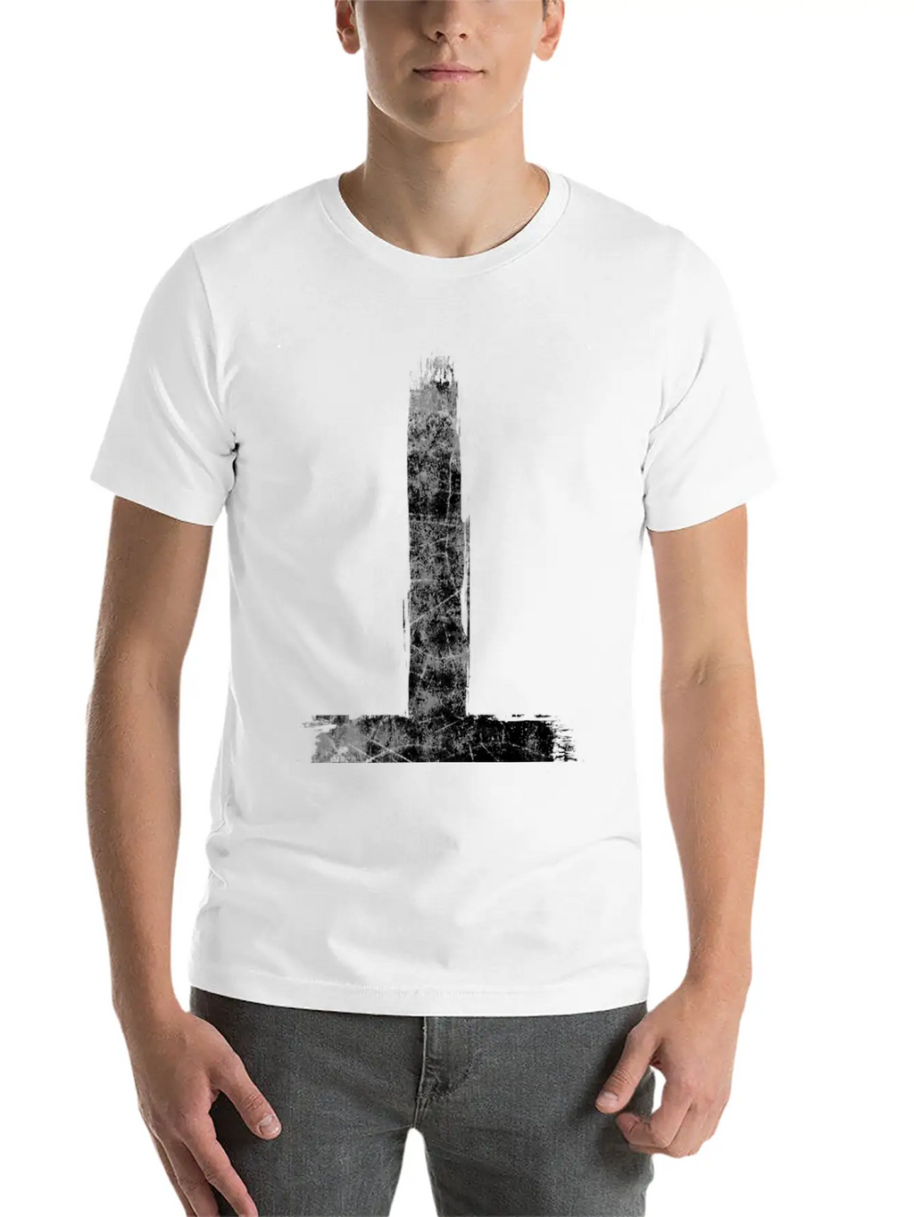 Inverted Cross Grunge Essential Cotton Tee For Daily Outfits – Unisex Style
