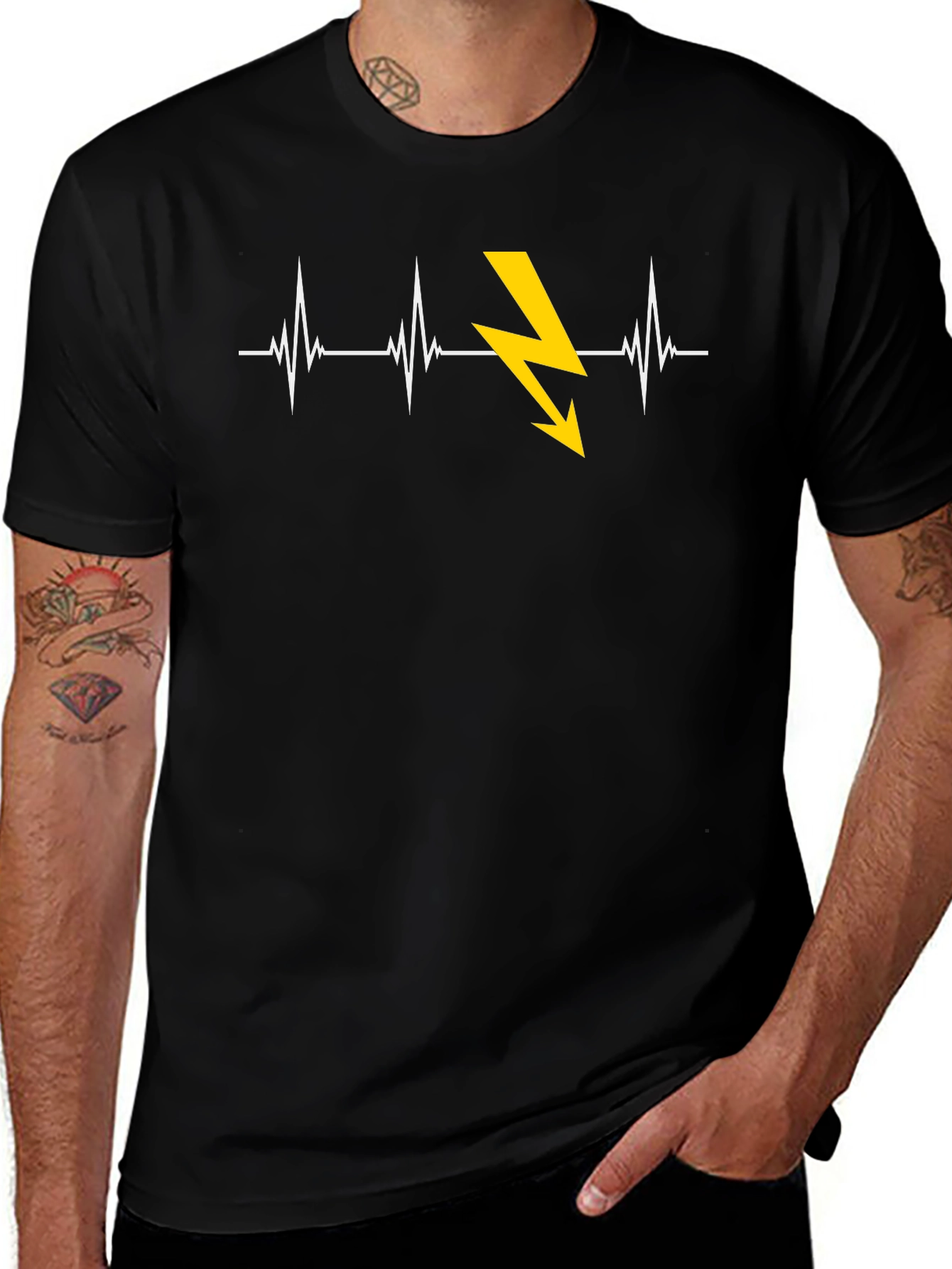 Electrician Heartbeat T-Shirt - Shockingly Stylish!