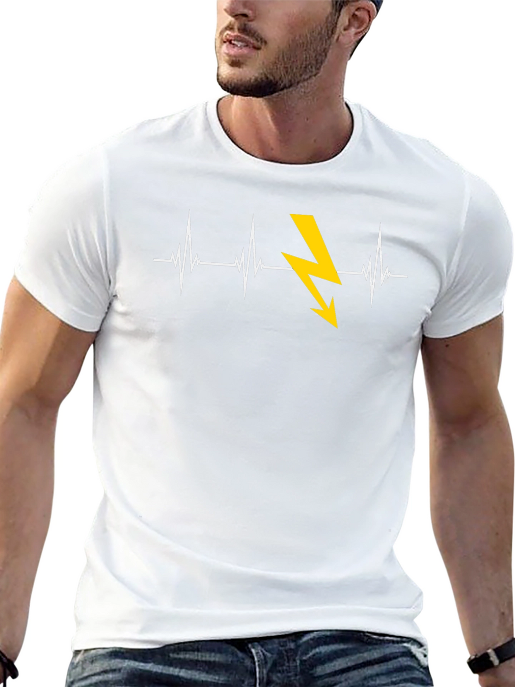 Electrician Heartbeat T-Shirt - Shockingly Stylish!