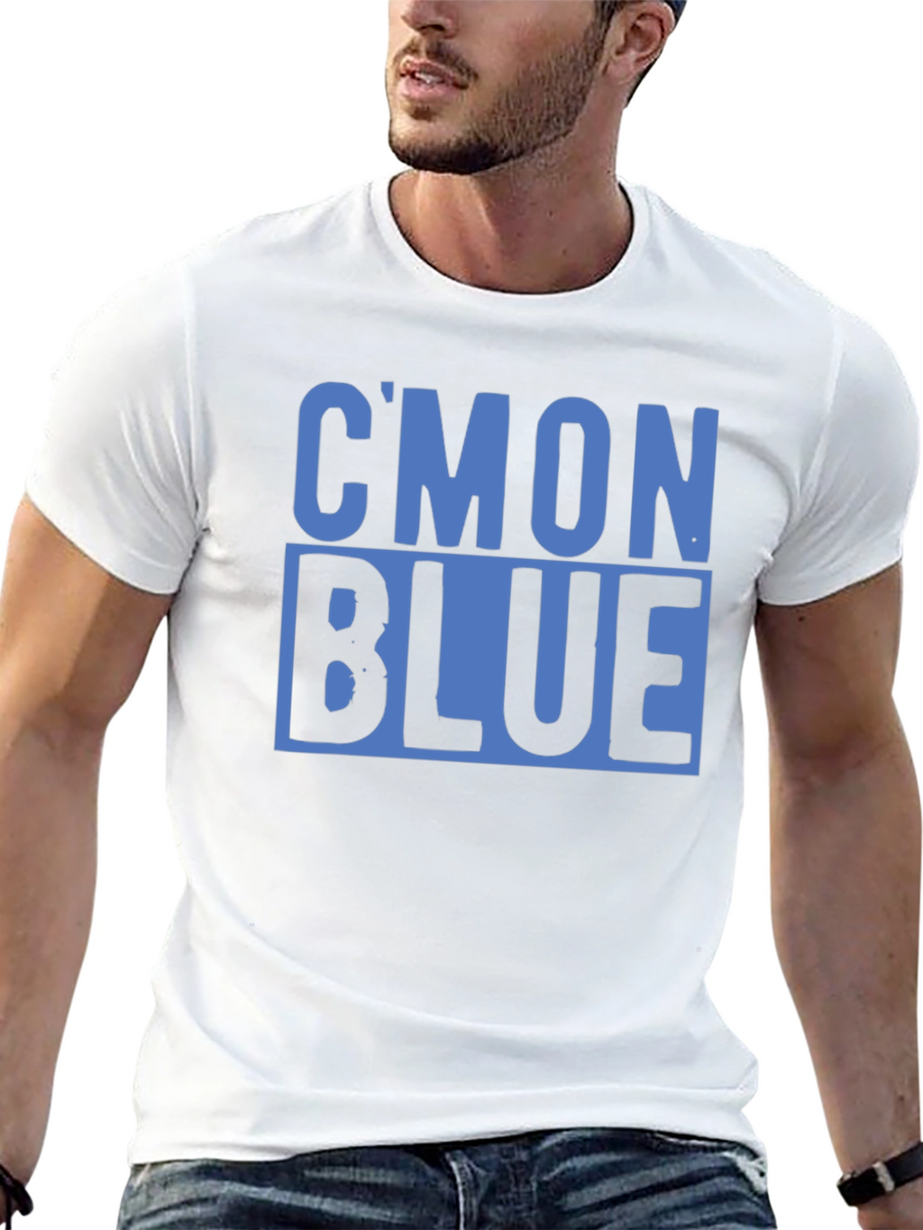 Cmon Blue Graphic T-Shirt - Bold Statement Tee