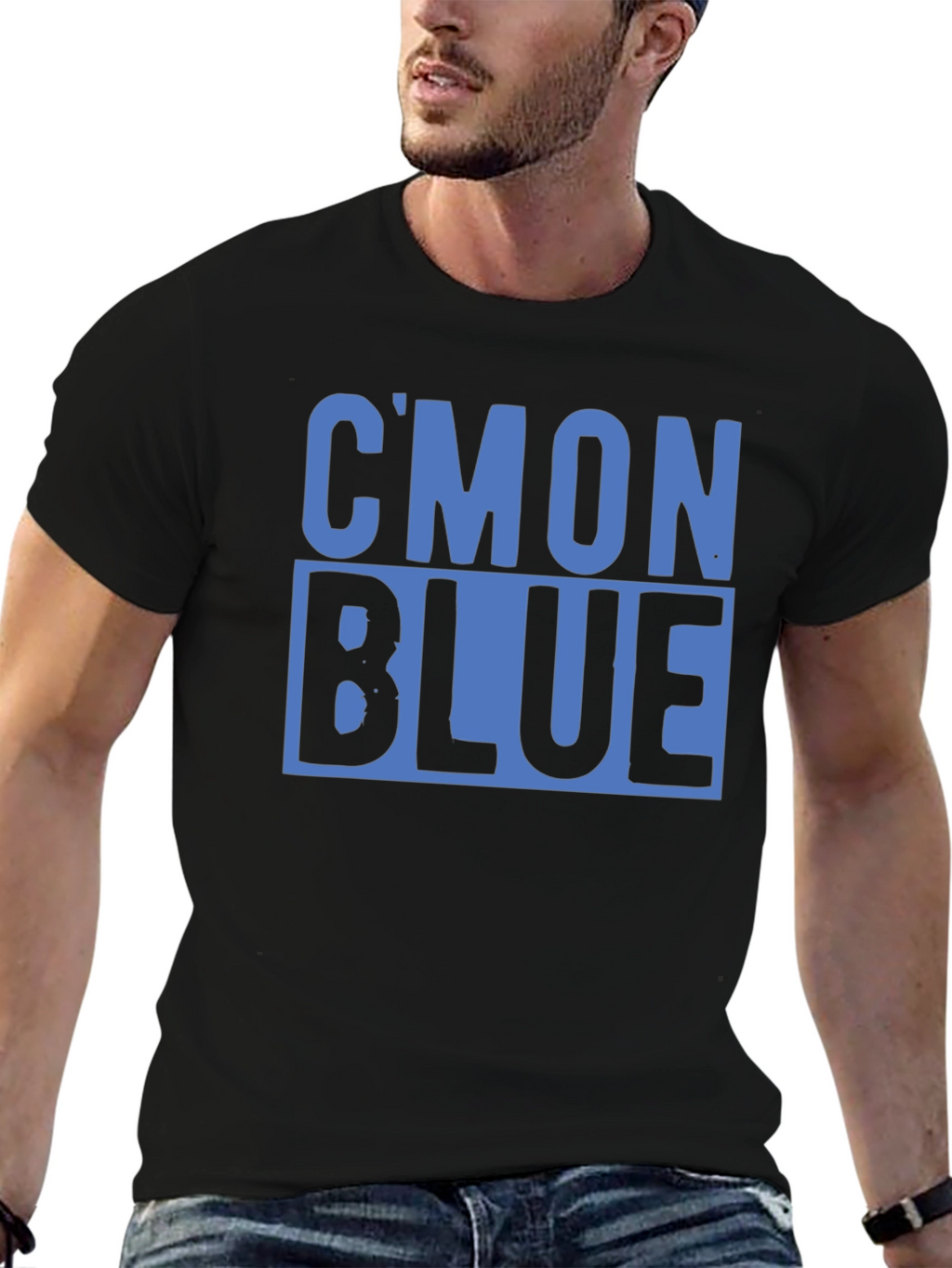 Cmon Blue Graphic T-Shirt - Bold Statement Tee