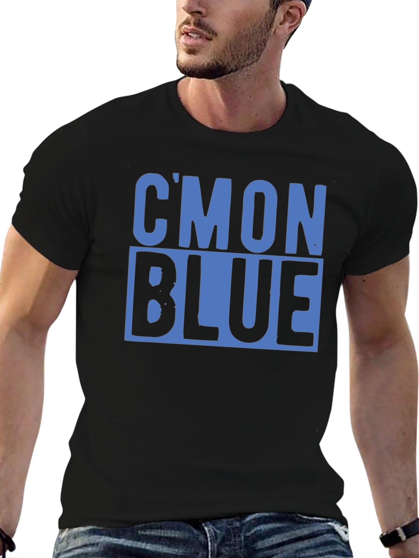 Cmon Blue Graphic T-Shirt - Bold Statement Tee